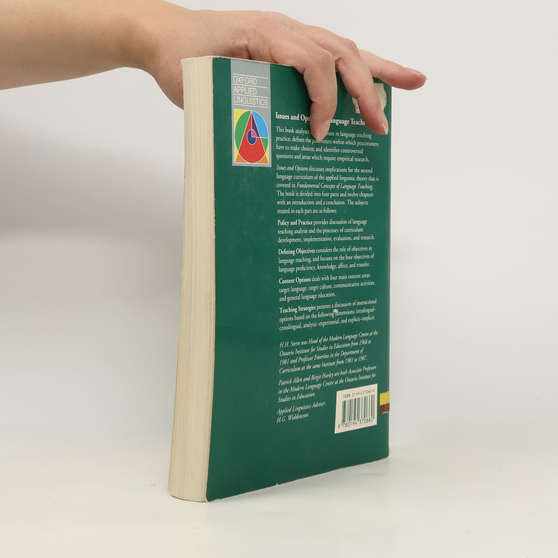H. H. Stern Issues and Options in Language Teaching