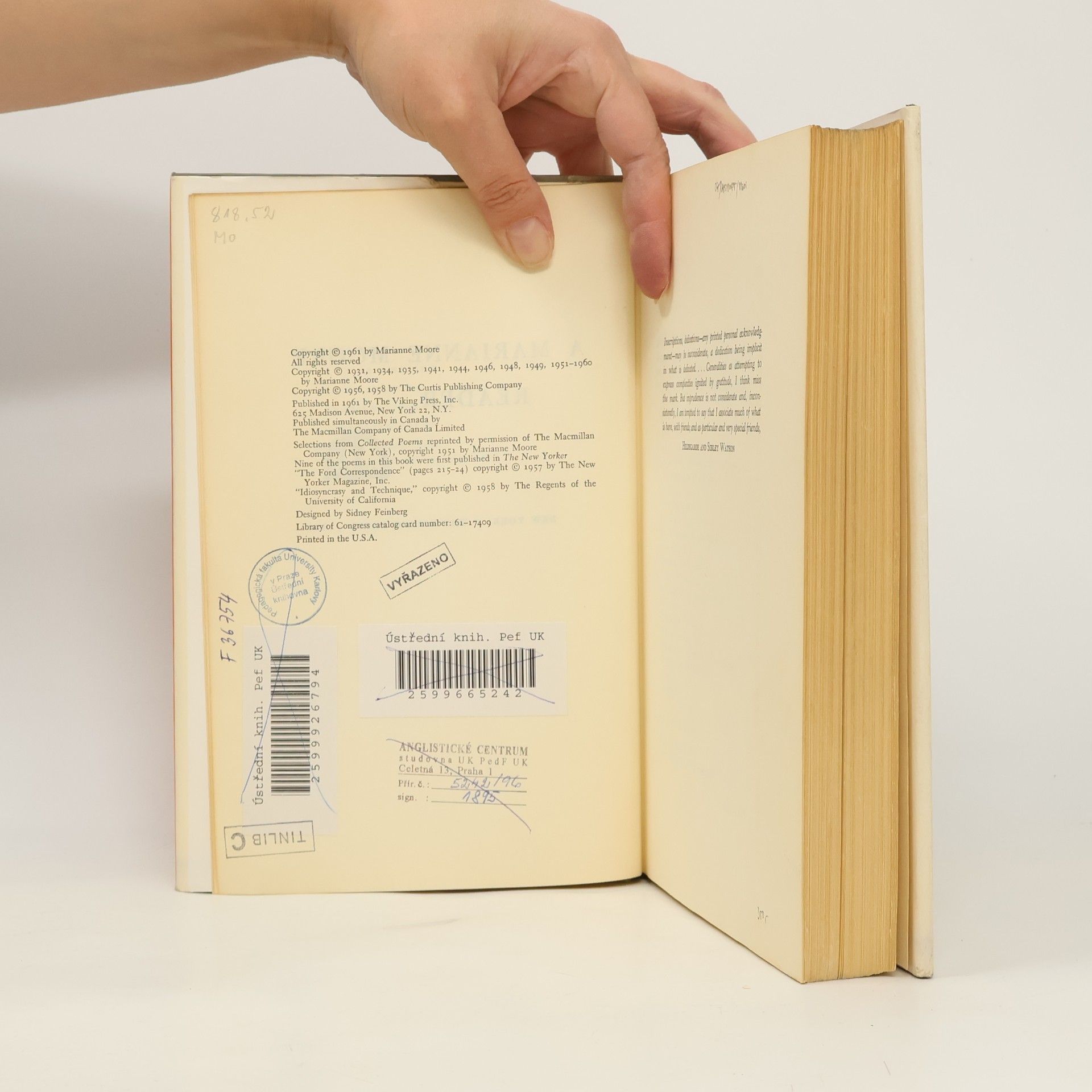 Marianne Moore A Marianne Moore Reader