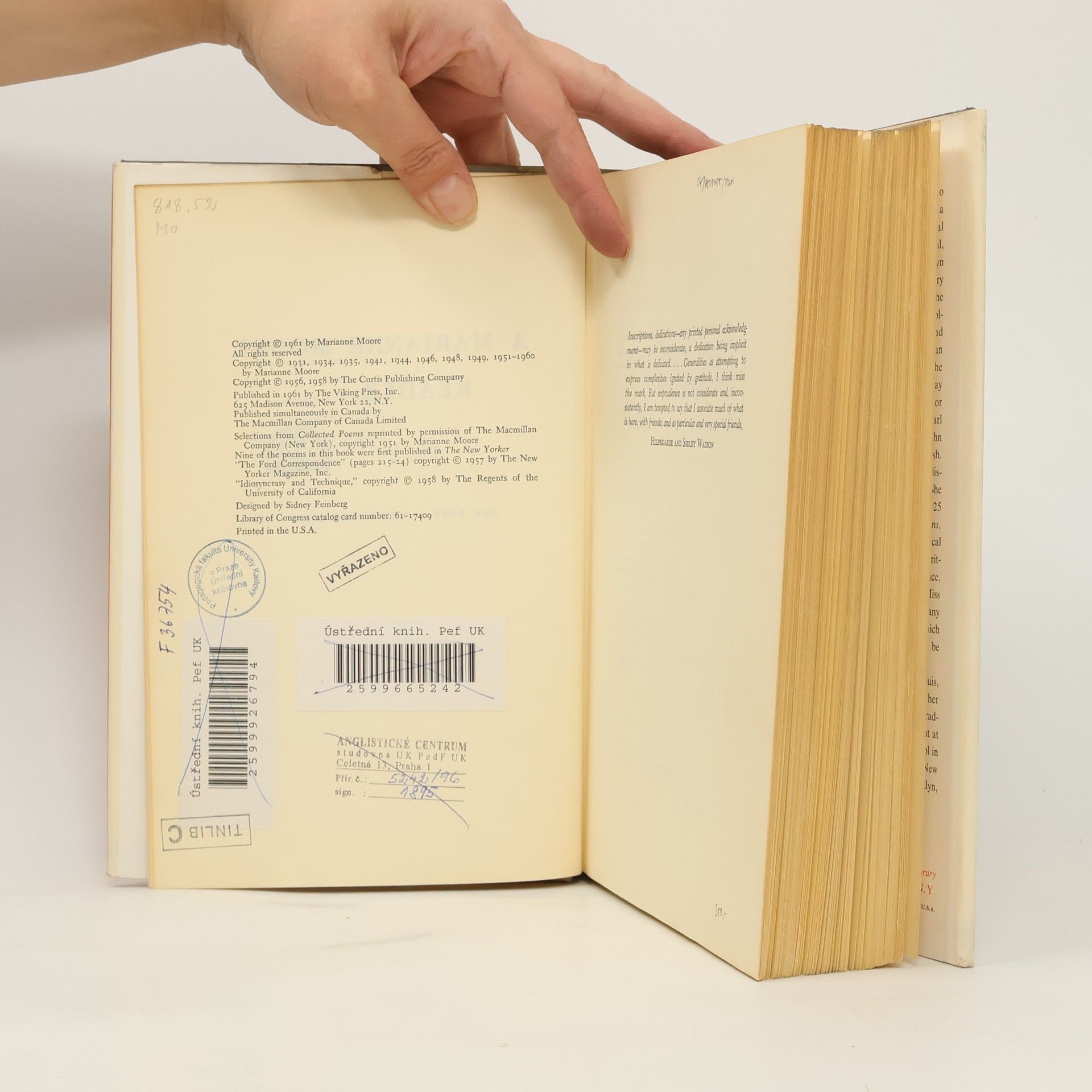 Marianne Moore A Marianne Moore Reader