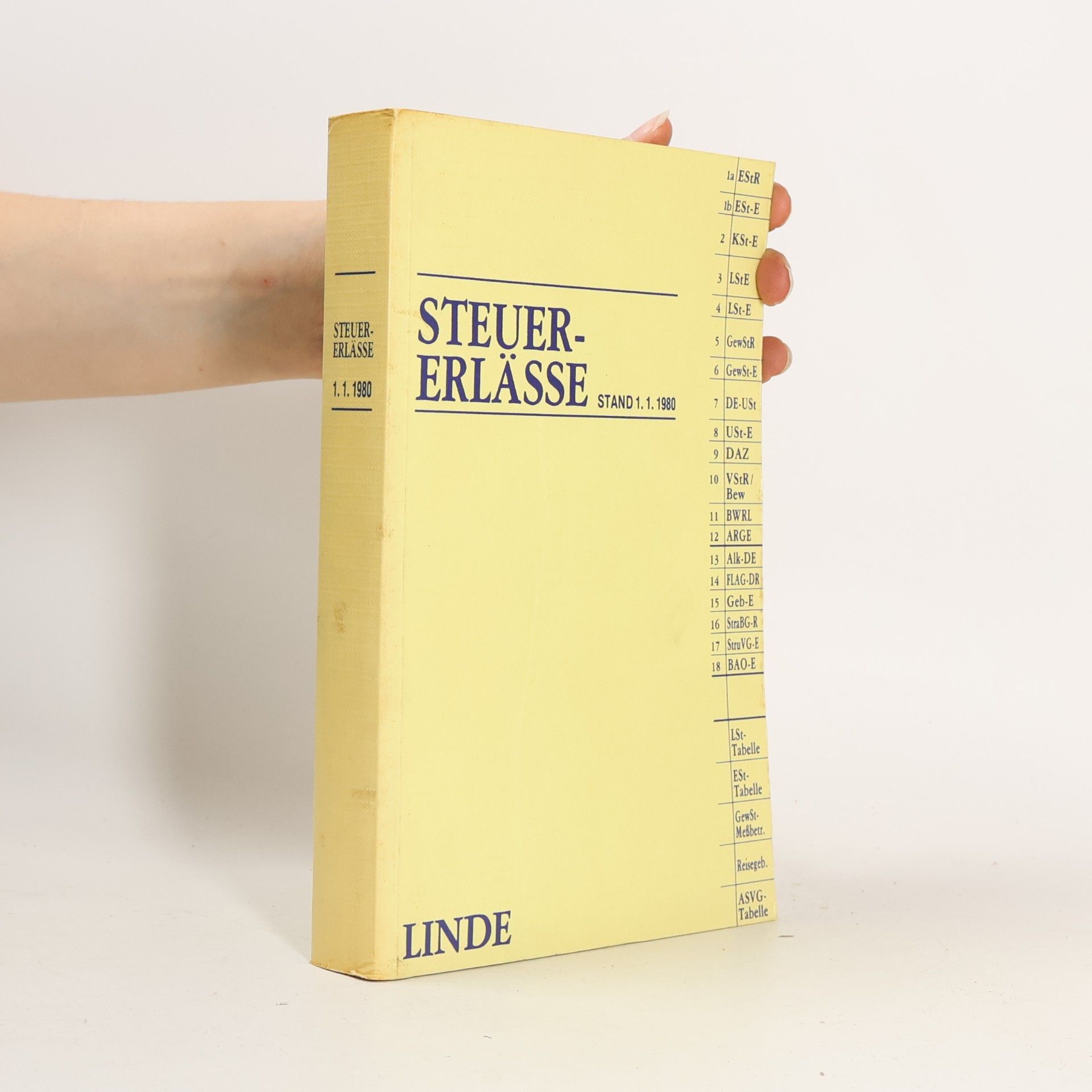Steuer-Erlässe - Stand 1.1. 1980
