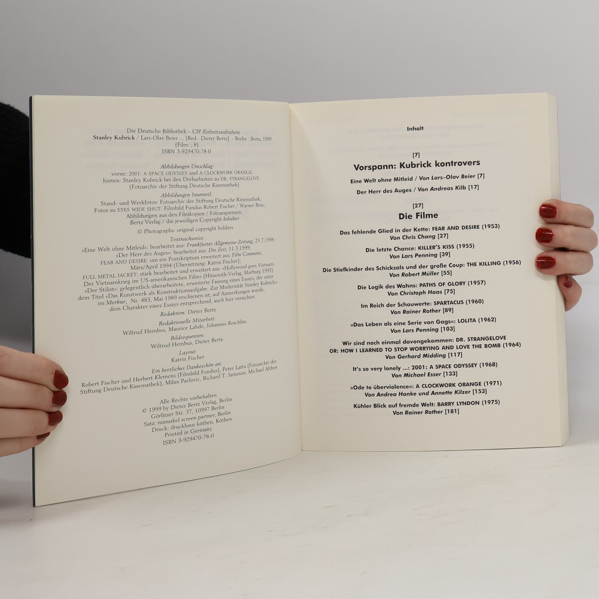 Dieter Bertz Film - 8: Stanley Kubrick