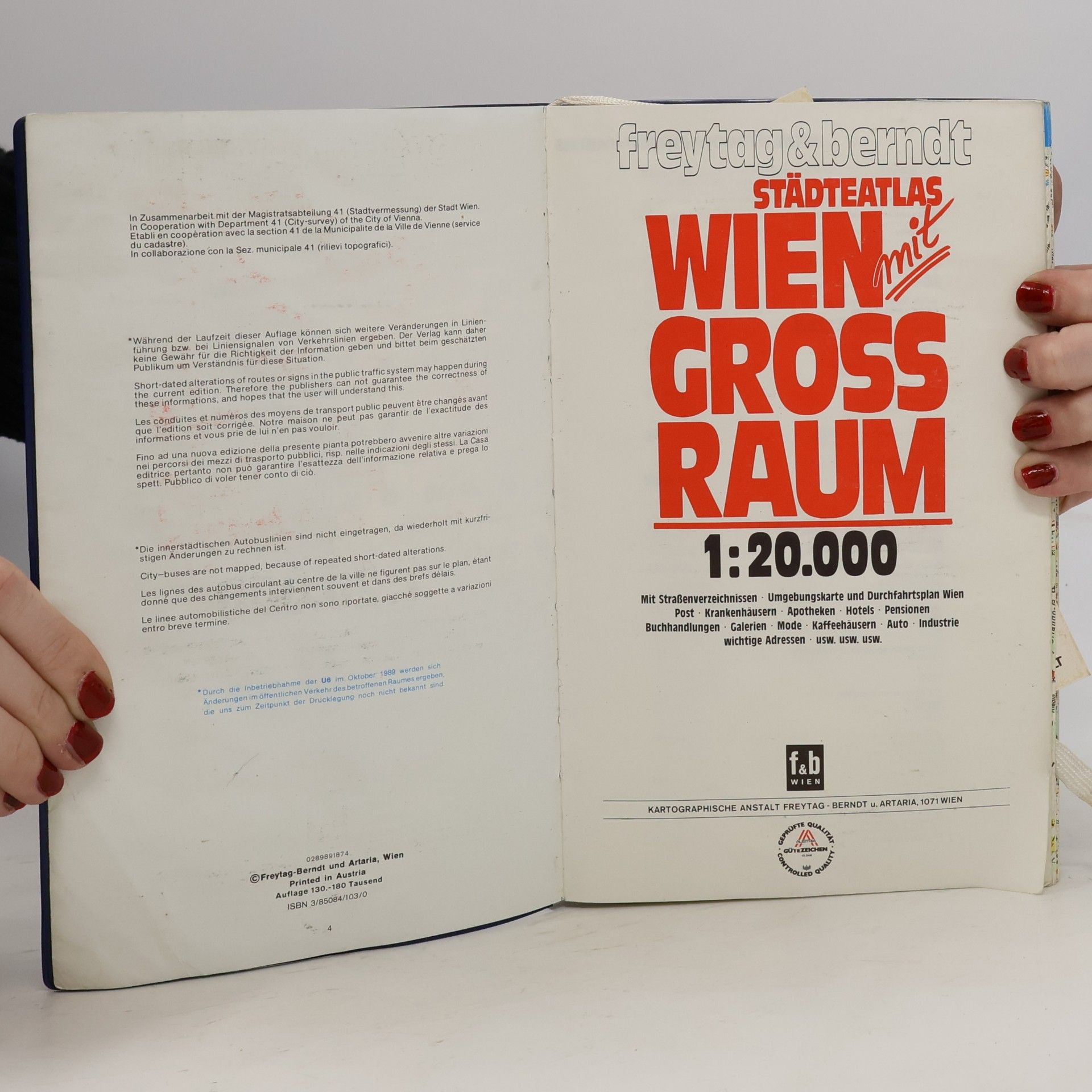 Various authors Städtatlas Wien mit Grossraum 89/90