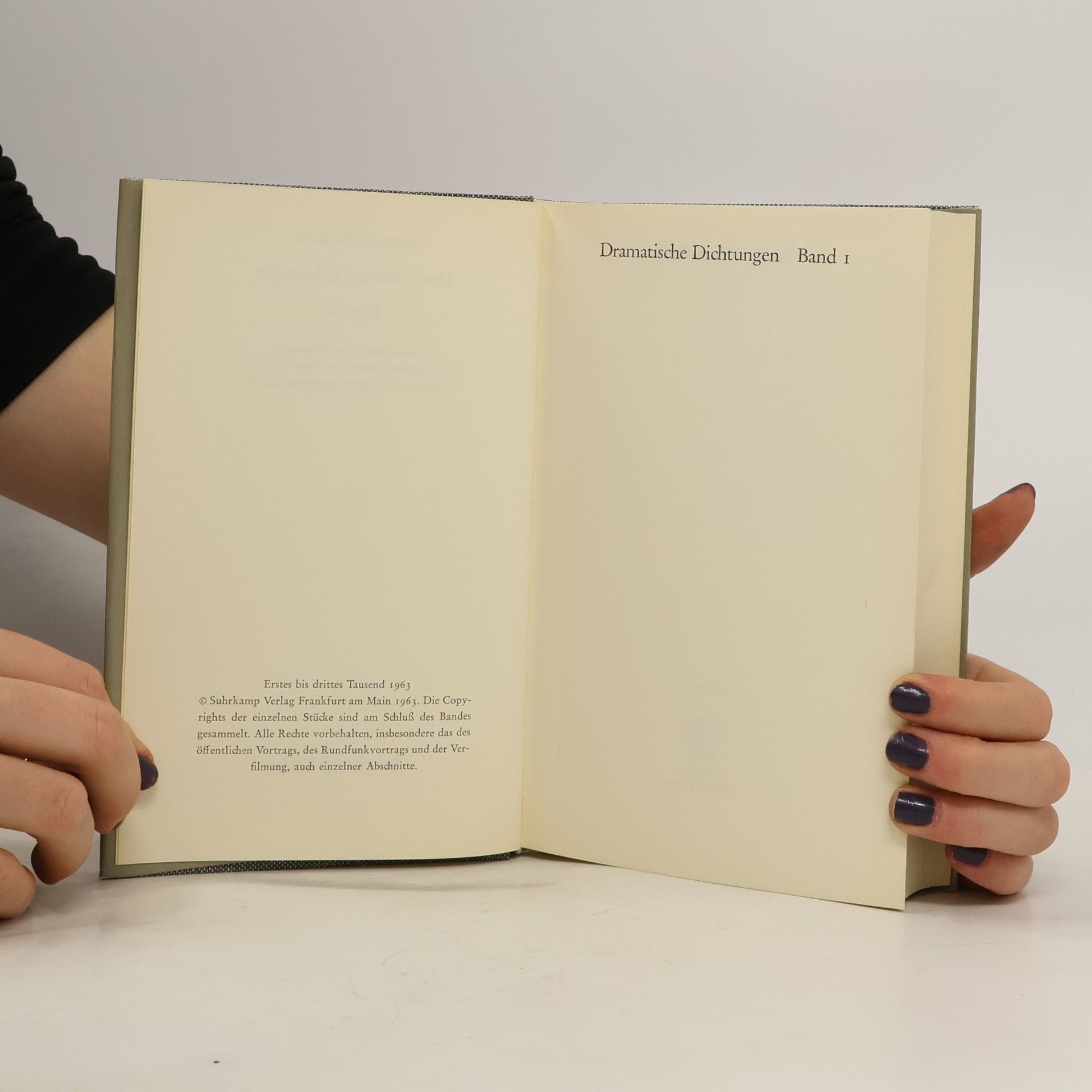 Samuel Beckett Dramatische Dichtungen in drei Sprachen I