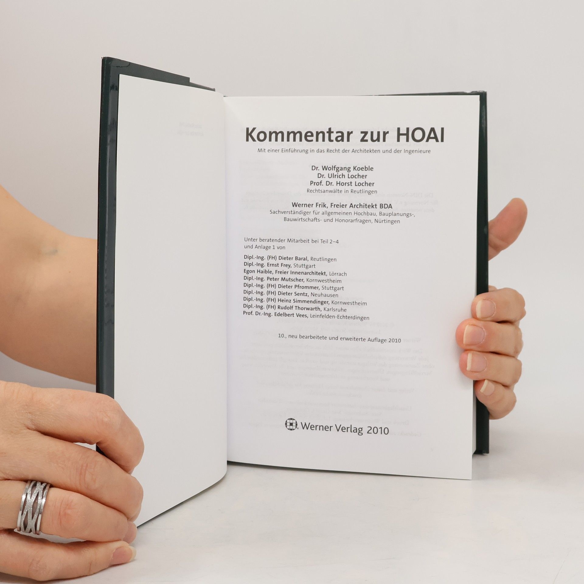 Wolfgang Koeble Kommentar zur HOAI