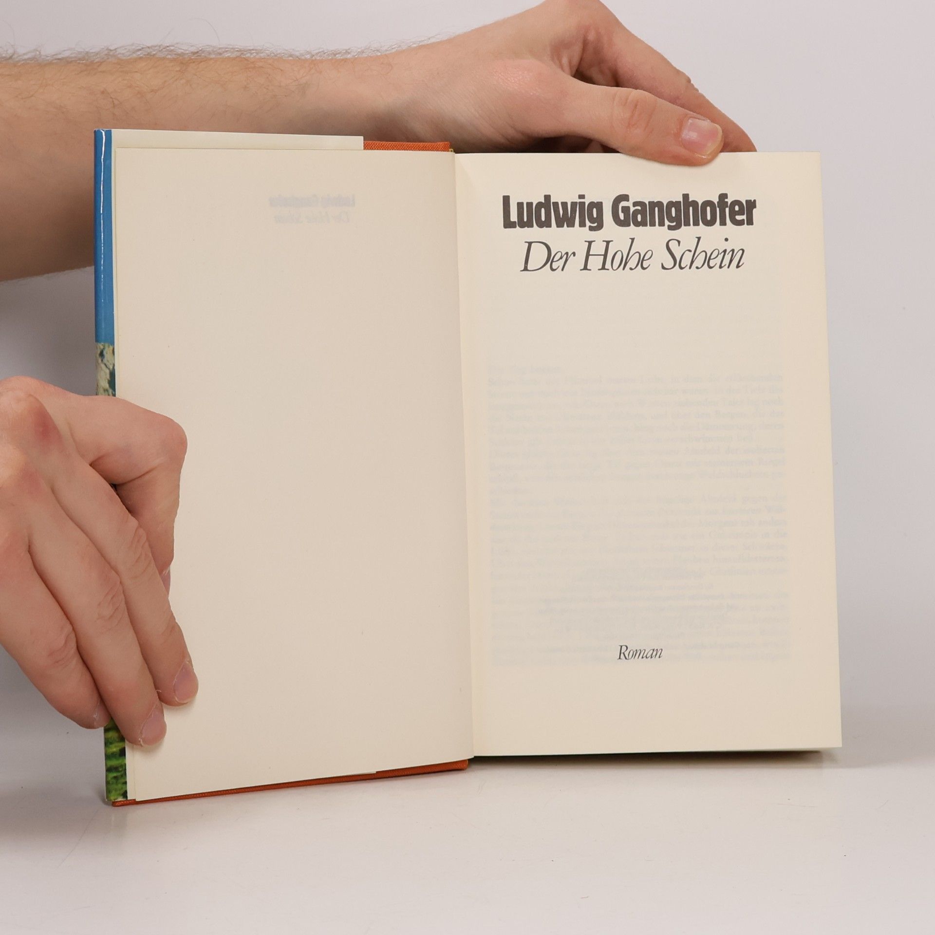 Ludwig Ganghofer Der Hohe Schein