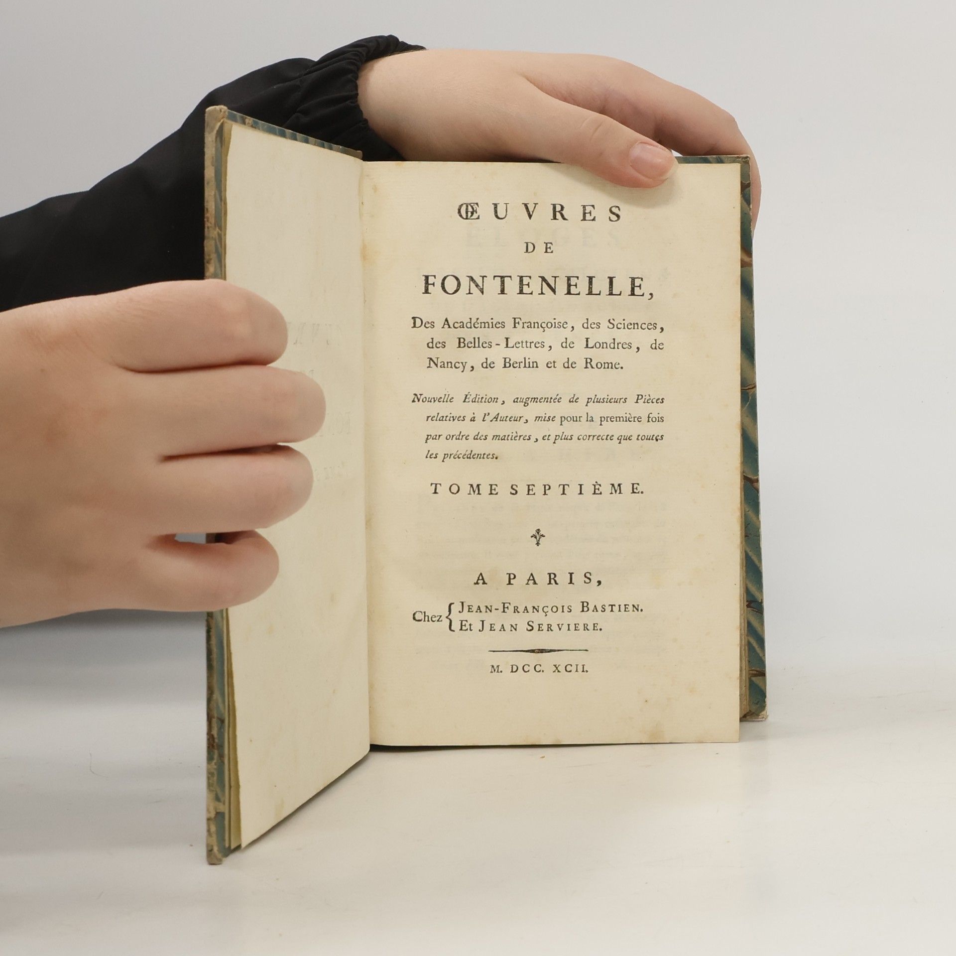 Fontenelle Œuvres de Fontenelle 7