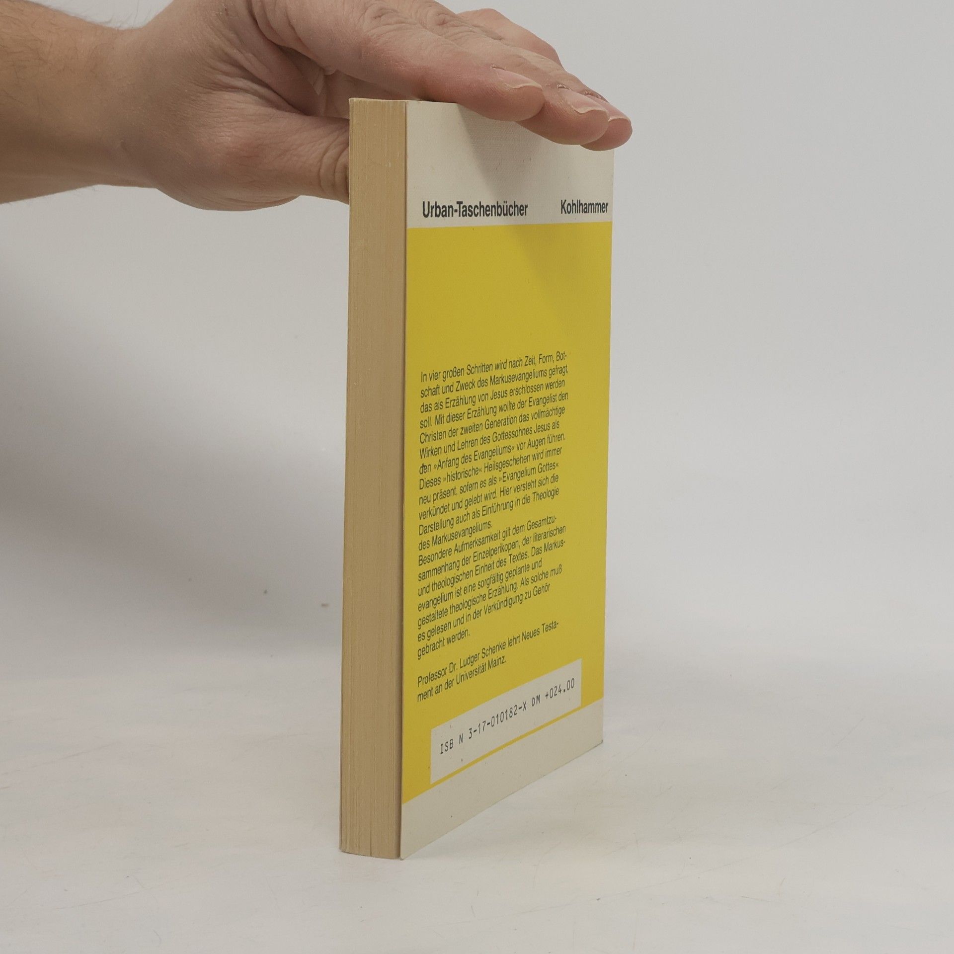 Ludger Schenke Urban-Taschenbücher - 405: Das Markusevangelium