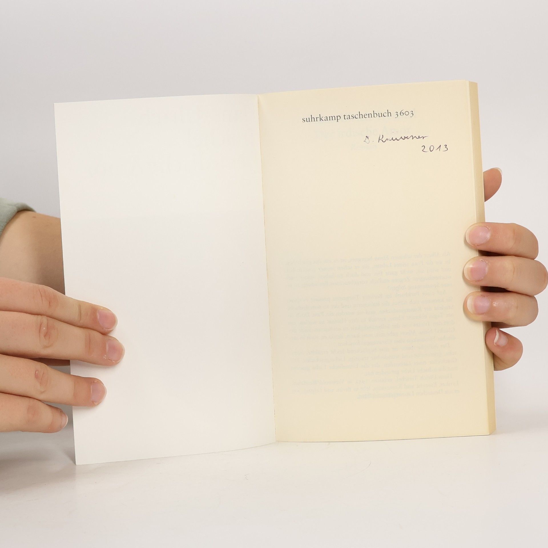 Hans-Ulrich Treichel Der irdische Amor