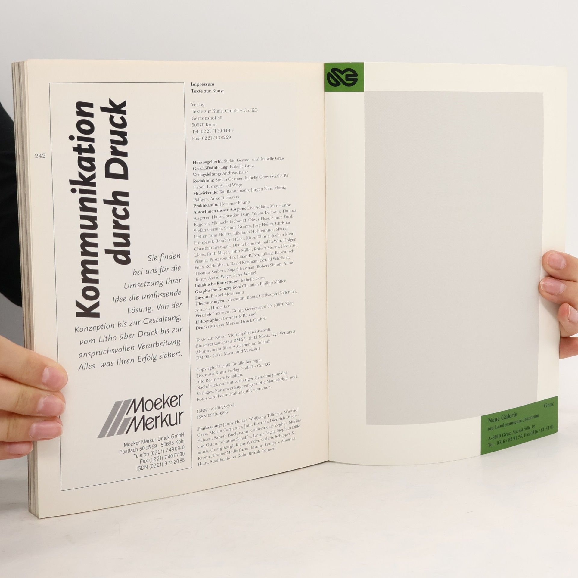 Isabelle Graw Texte zur Kunst 6. Jahrgang Nr. 22