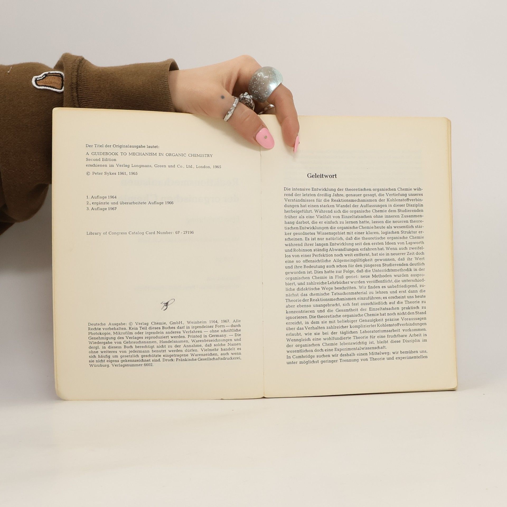 Peter Sykes Reaktionsmechanismen der organischen Chemie