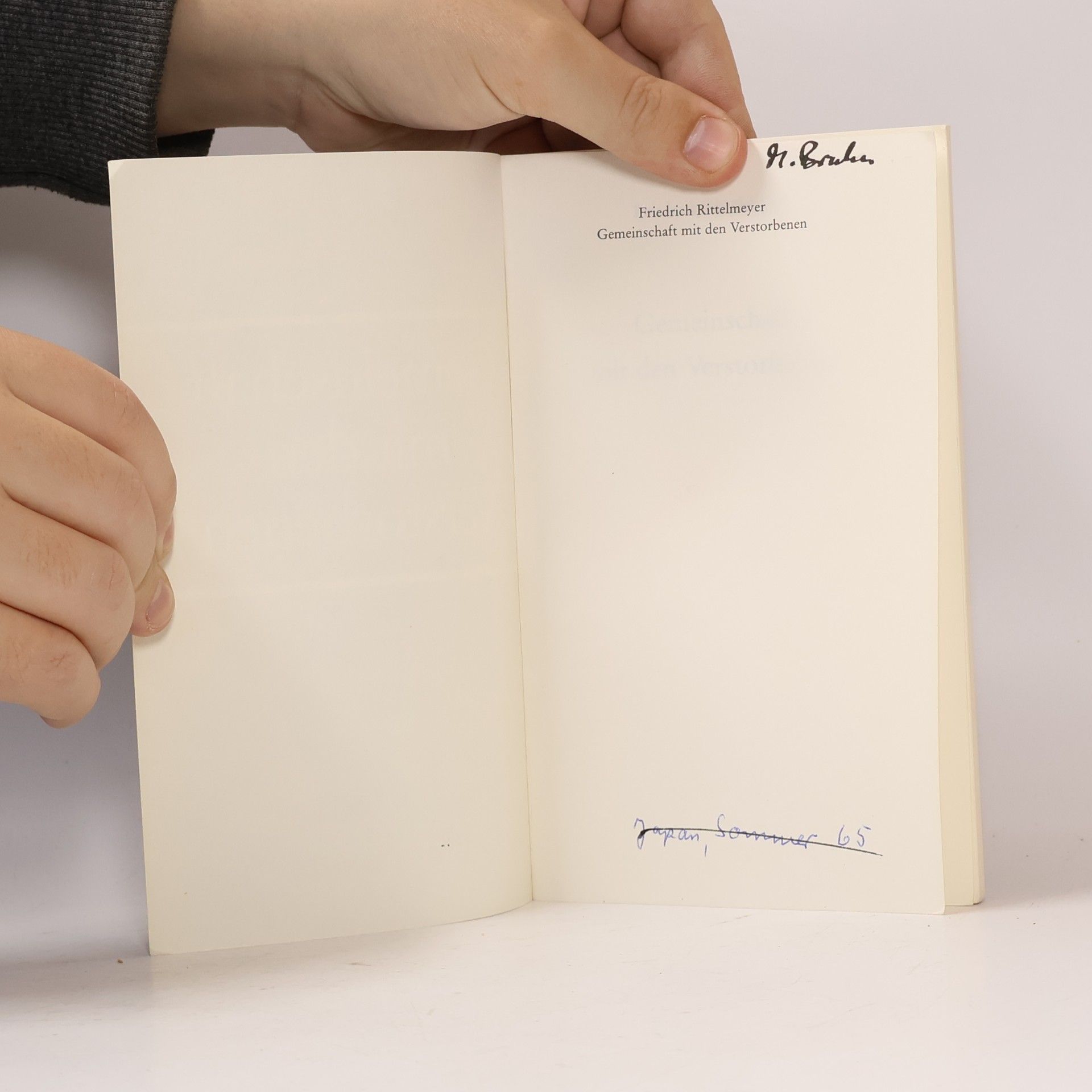 Friedrich Rittelmeyer Gemeinschaft mit den Verstorbenen