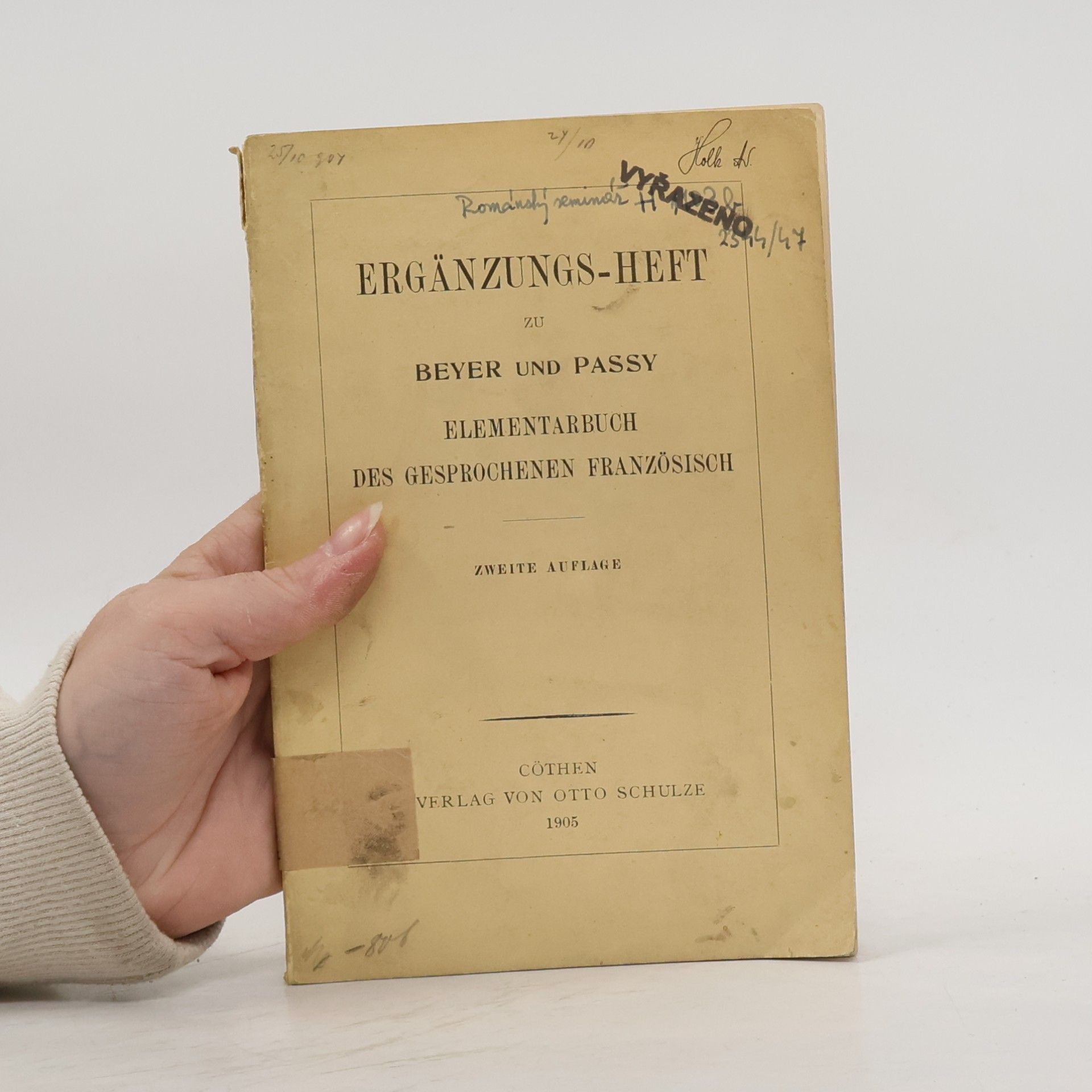 Various authors Ergänzungs-heft zu Beyer und Passy