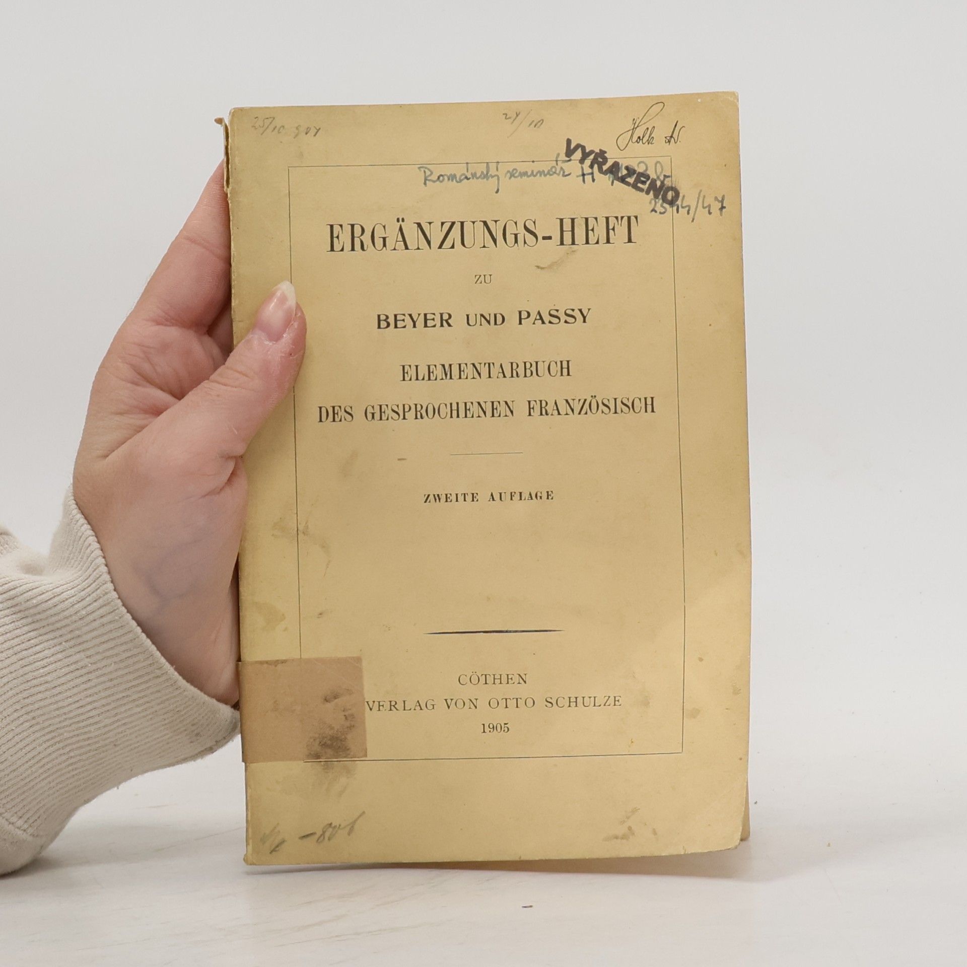 Various authors Ergänzungs-heft zu Beyer und Passy
