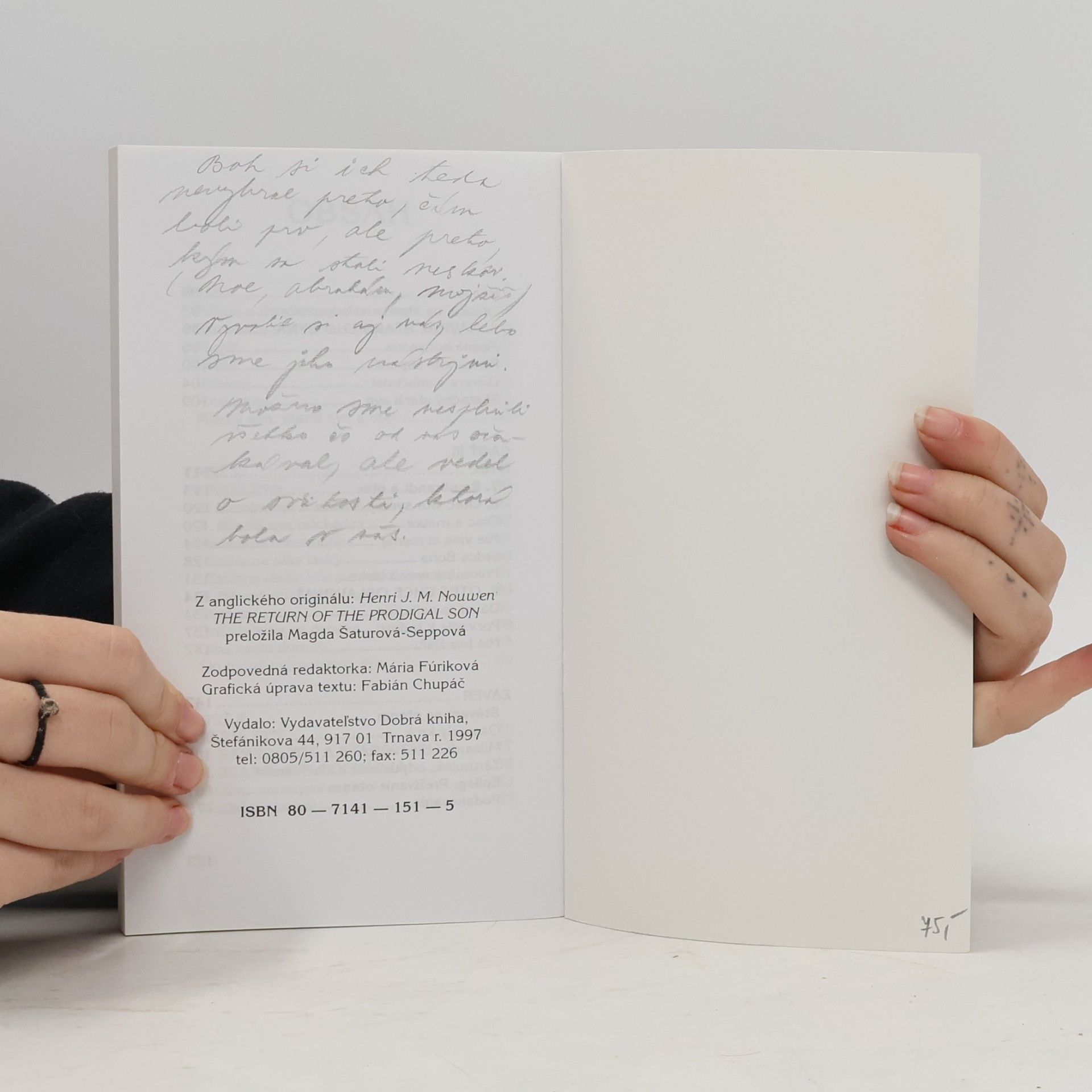 Henri J. M. Nouwen Návrat márnotratného syna