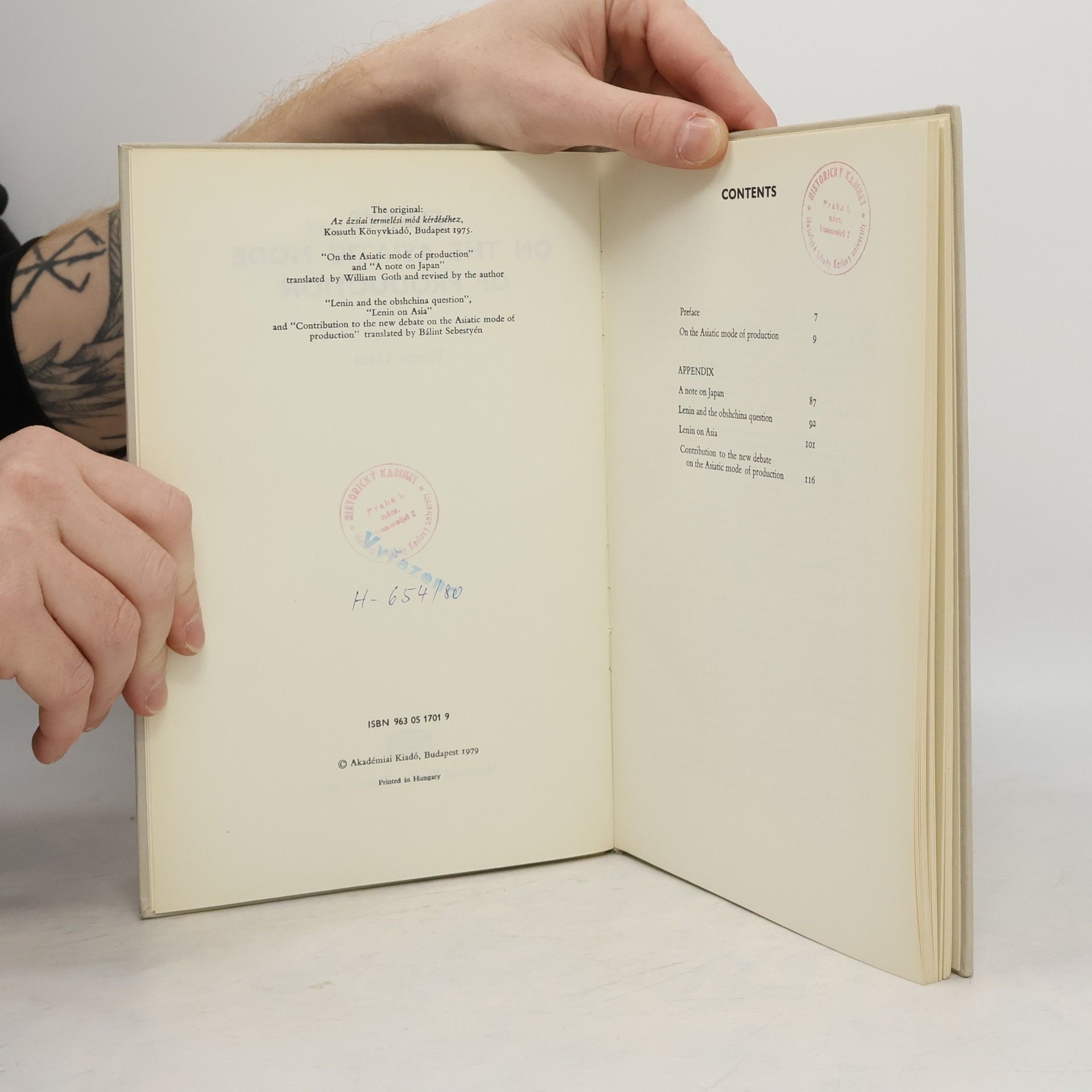 Ferenc Tőkei Essays on the Asiatic Mode of Production