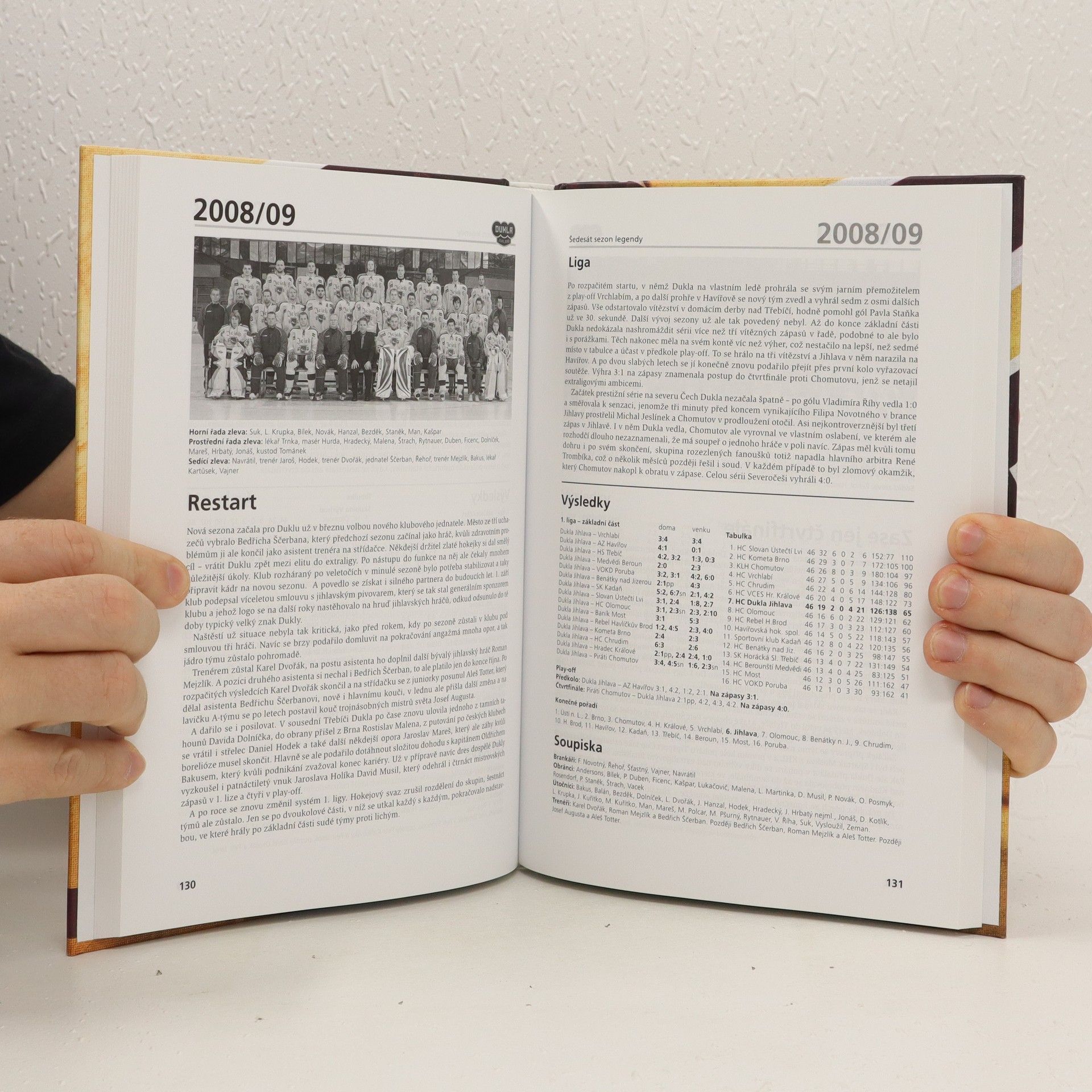 Dušan Vrbecký Dukla Jihlava - Šedesát sezon legendy: Historie klubu sezona po sezoně od roku 1956 do roku 2017