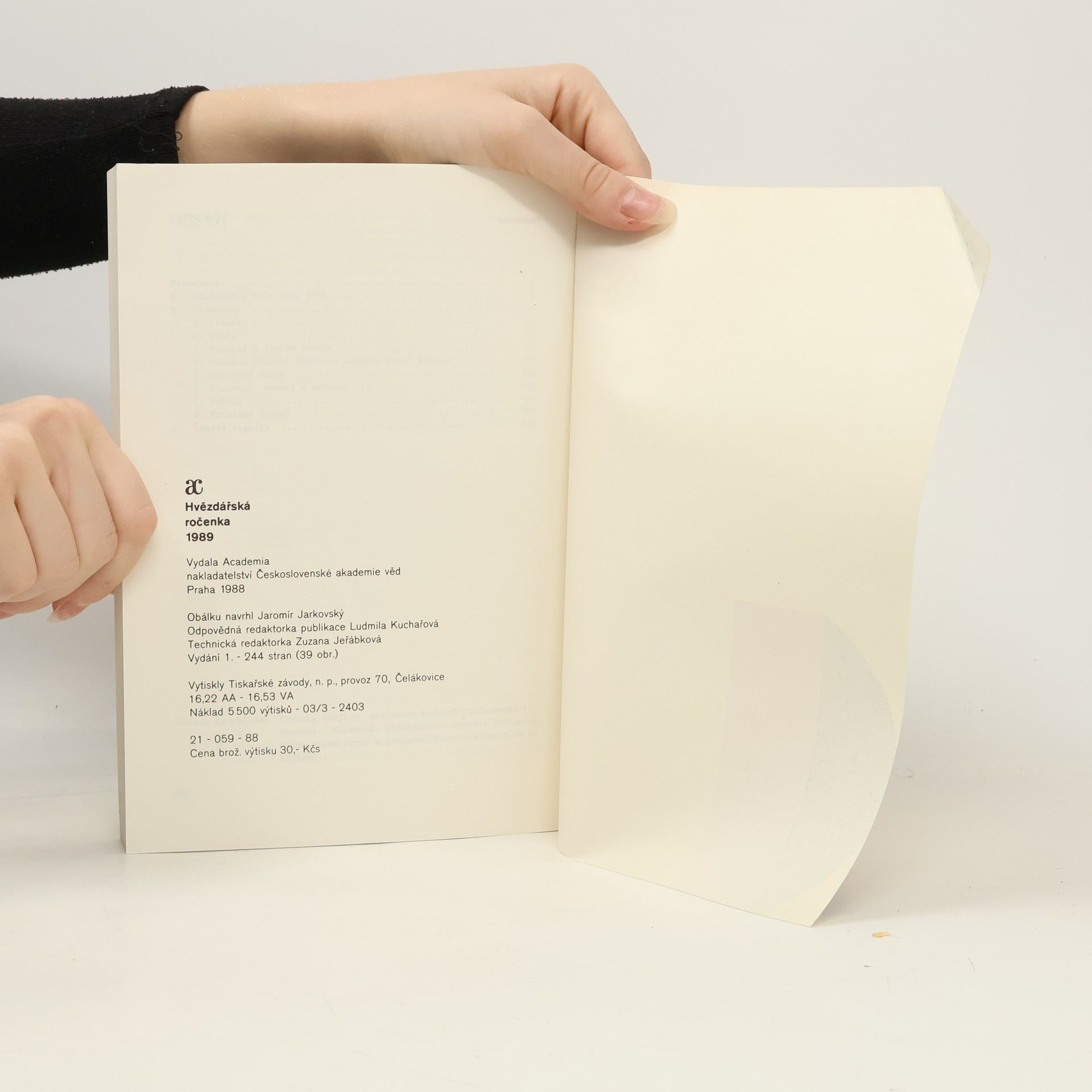 Various authors Hvězdářská ročenka 1989