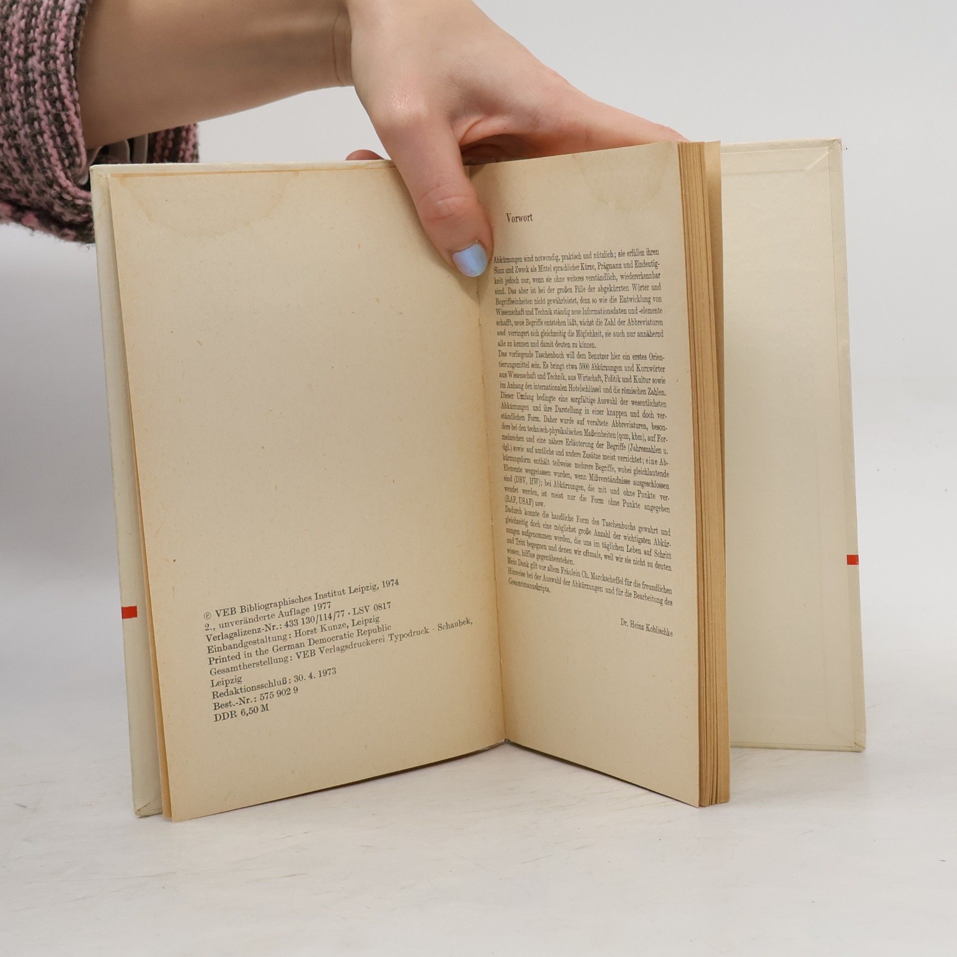 Heinz Koblischke Taschenbuch der Abkürzungen