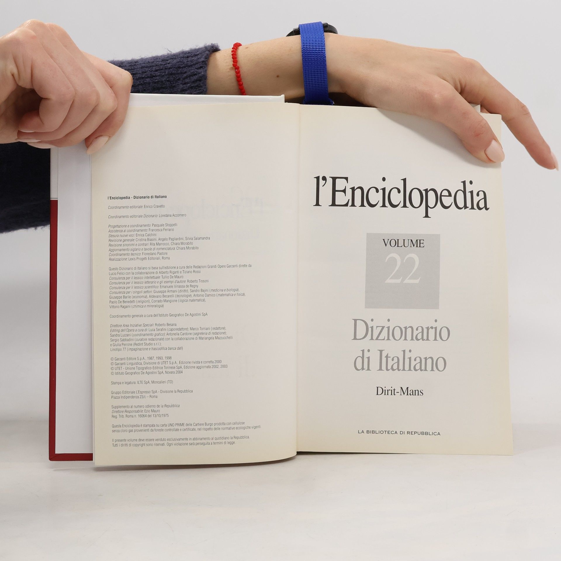 Autores varios l'Enciclopedia. Dizionario di Italiano 22. Dirit-Mans