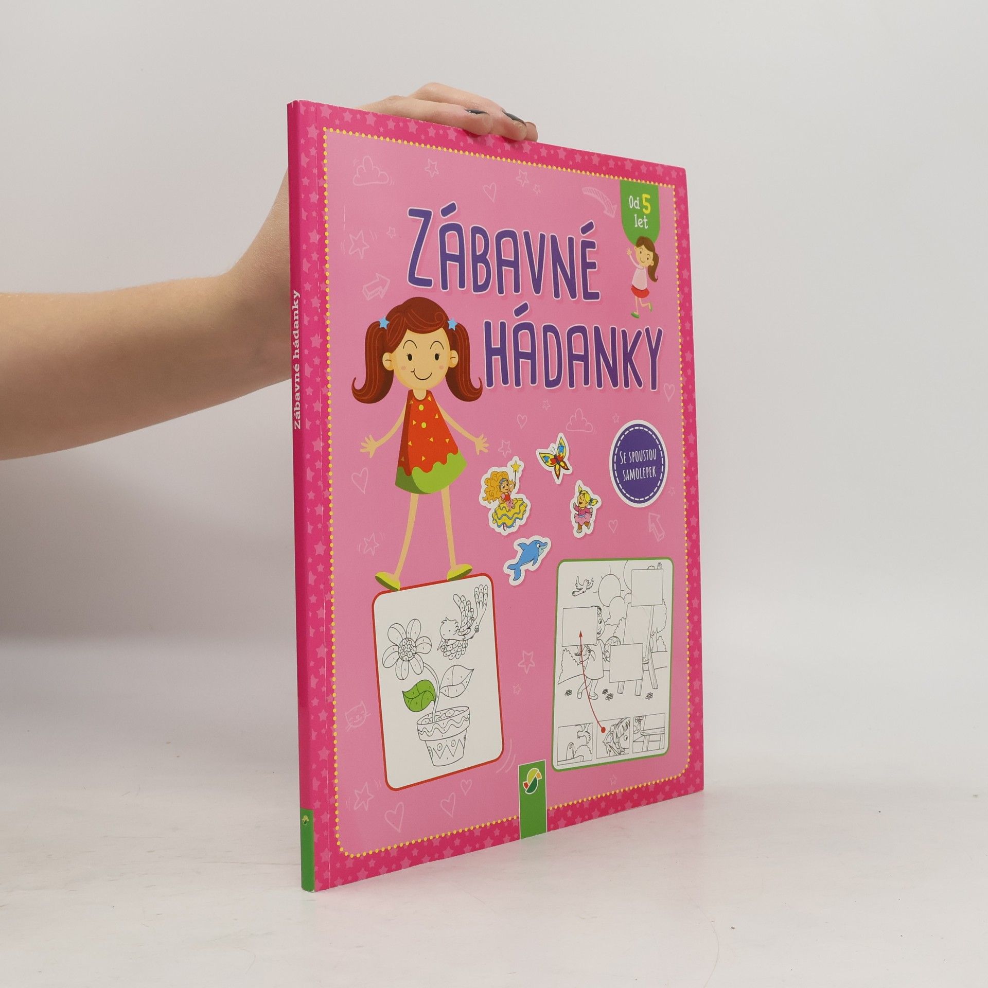Zábavné hádanky se spoustou samolepek: Hledání rozdílů a chyb - Bludiště - Malování a kreslení podle čísel - Určování množství