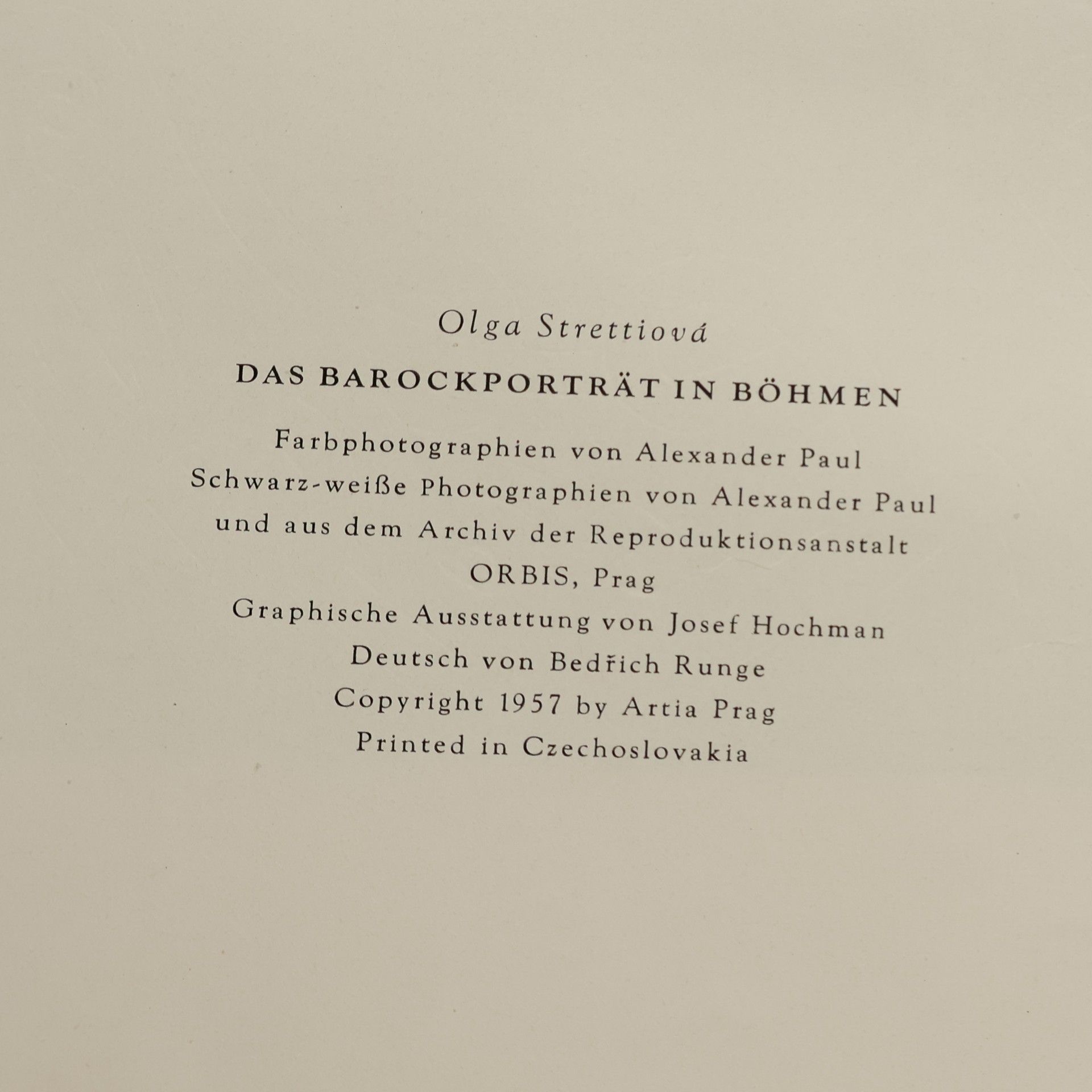 Alexandr Paul Das Barockporträt in Böhmen