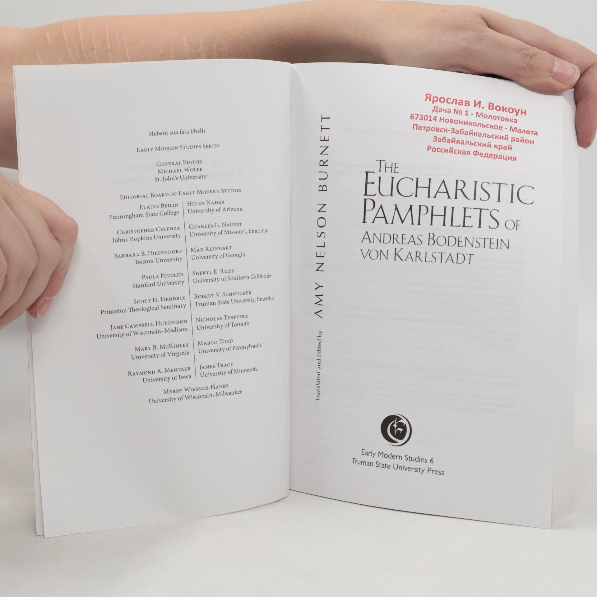 Amy Nelson Burnett The Eucharistic Pamphlets of Andreas Bodenstein Von Karlstadt
