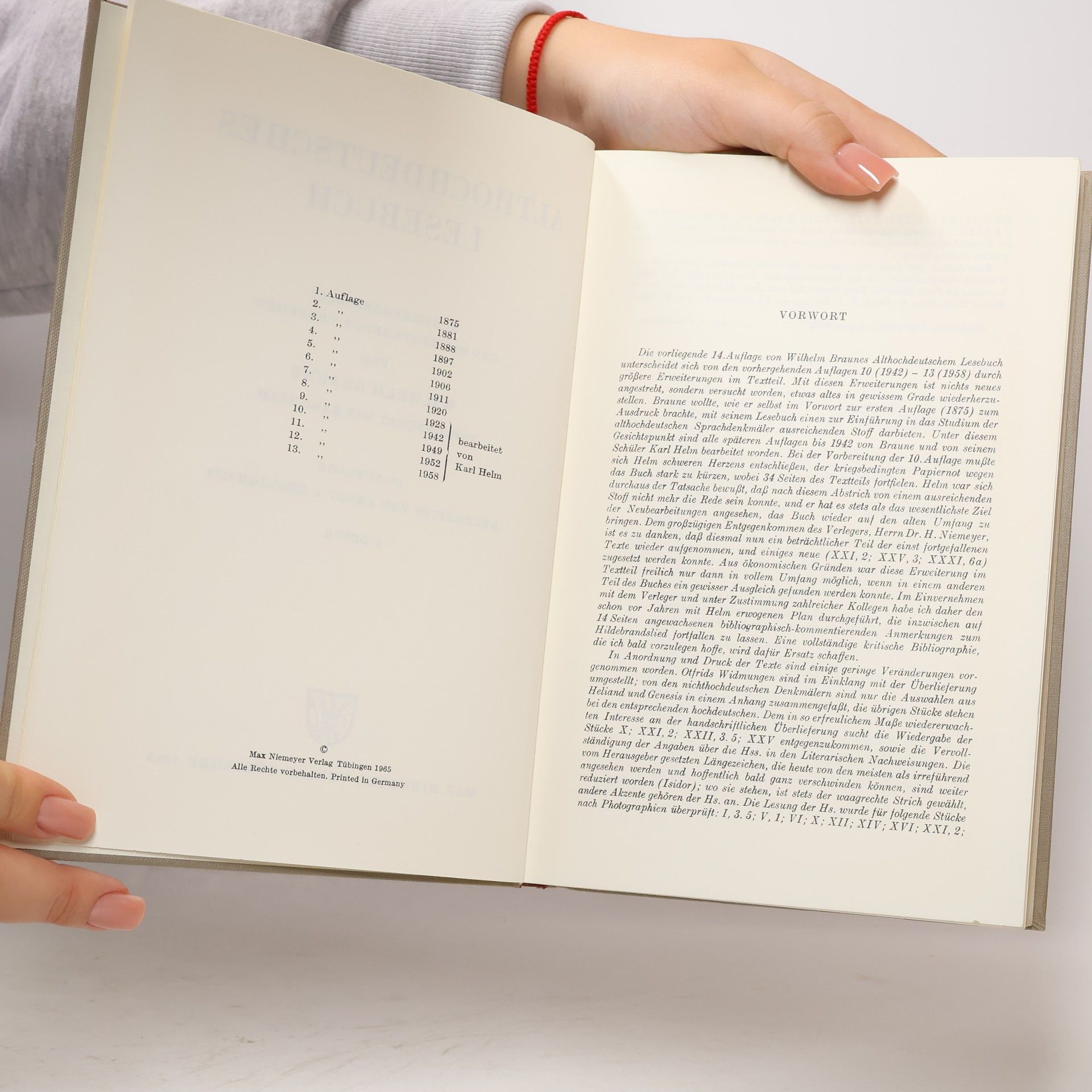 Wilhelm Braune Althochdeutsches Lesebuch