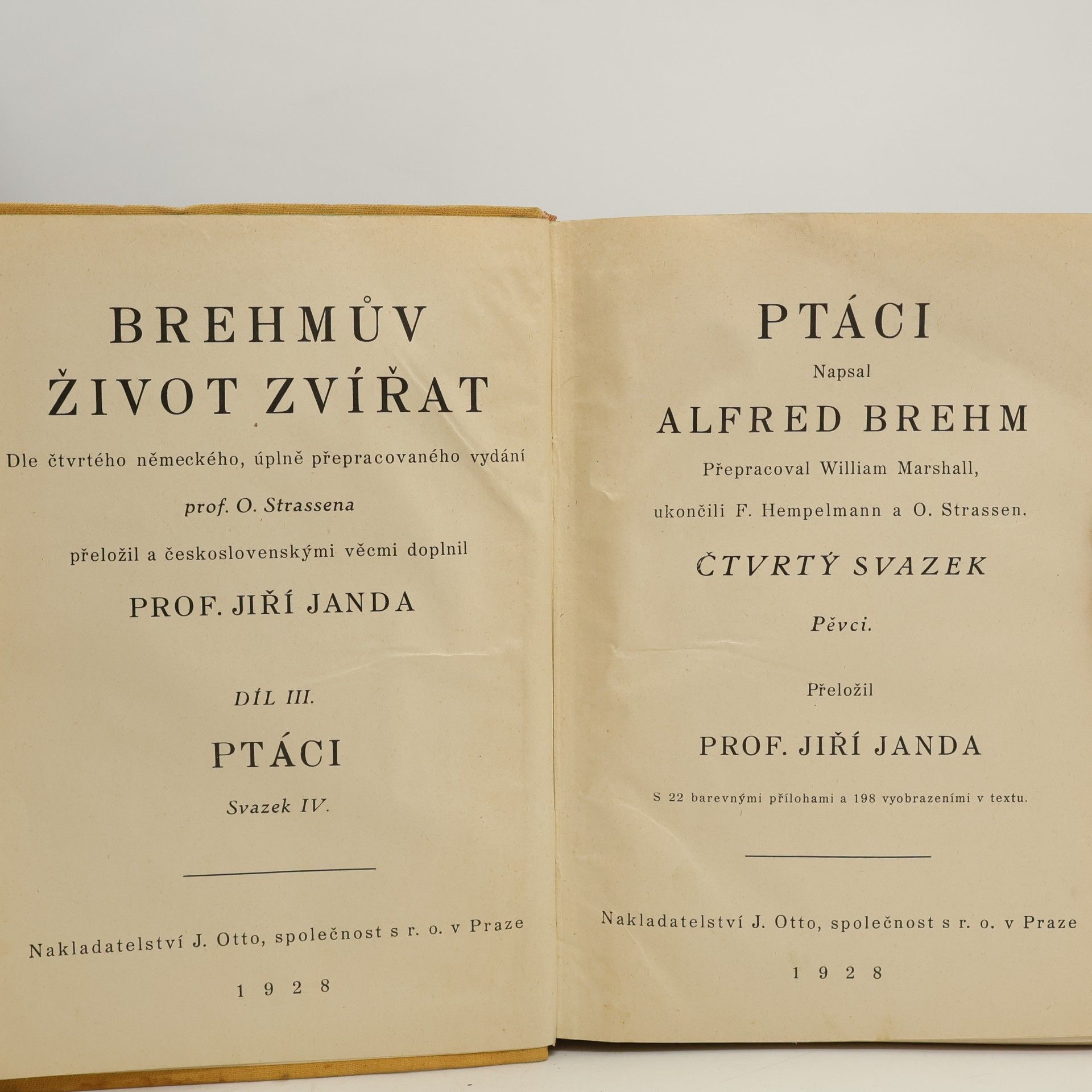 Alfred Edmund Brehm Brehmův Život zvířat. Díl III. Ptáci. Svazek IV.