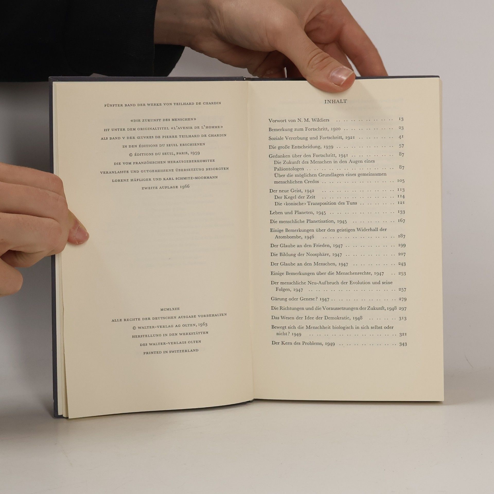 Teilhard de Chardin Die Zukunft des Menschen