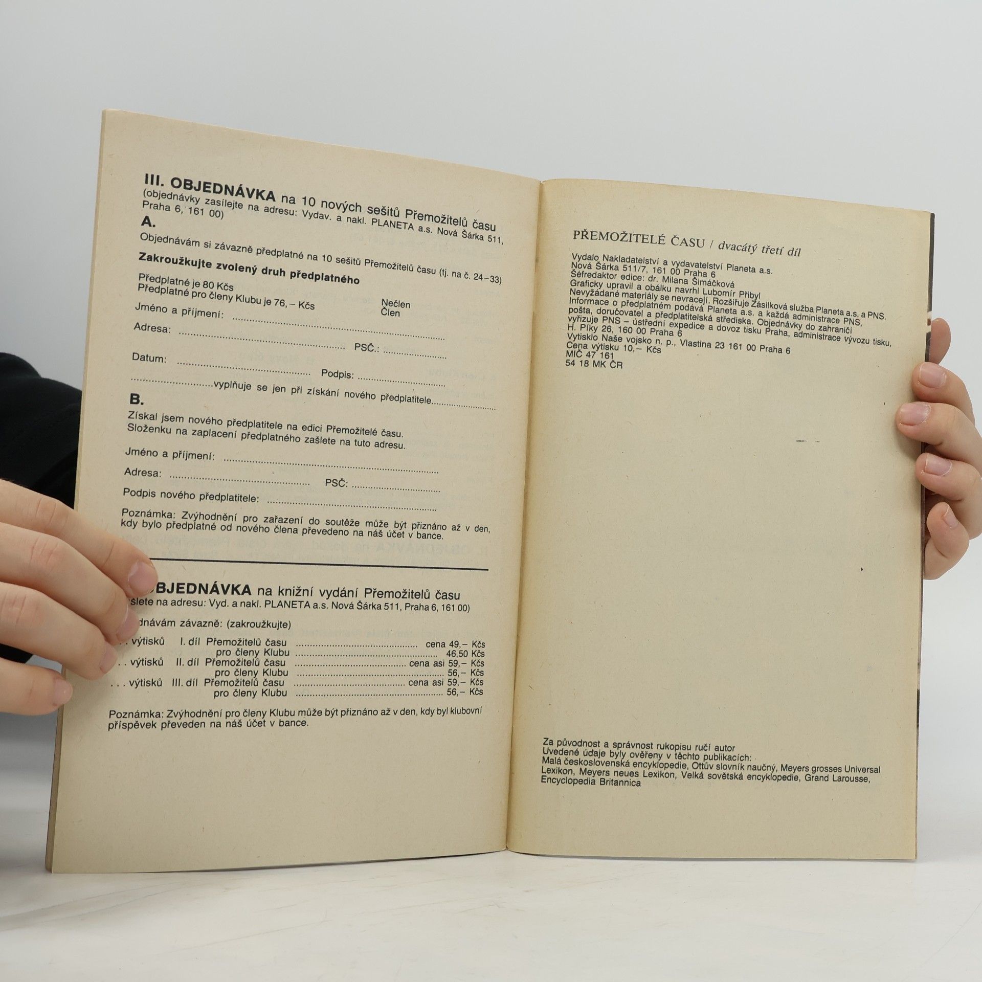 Various authors Přemožitelé času 23