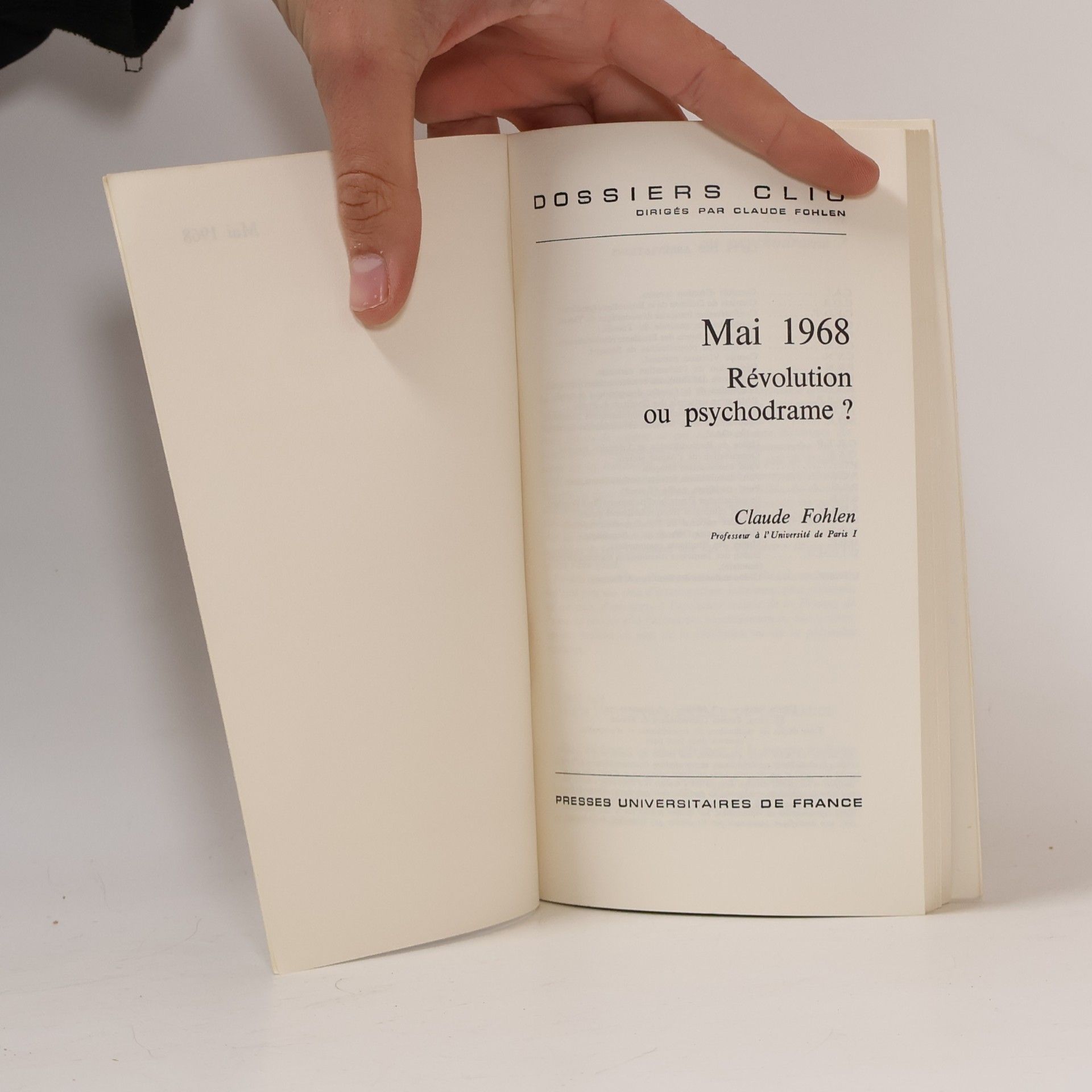 Claude Fohlen Mai 1968
