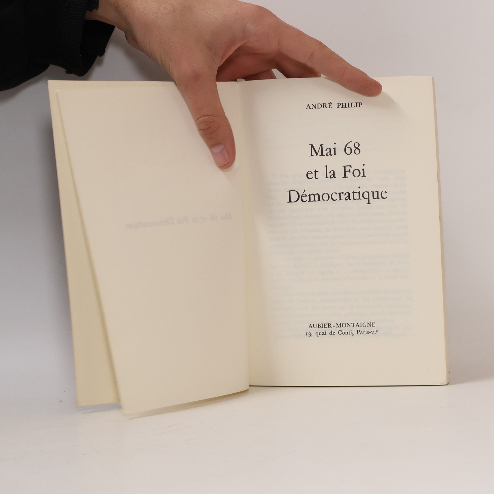 André Philip Mai 68 et la Foi Democratique