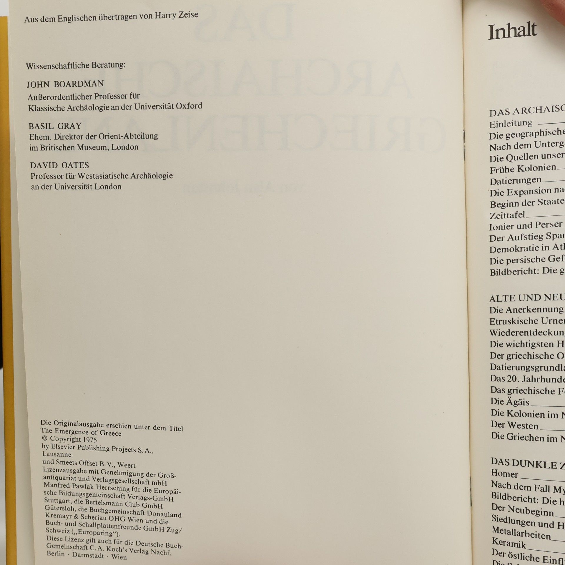 Harry Zeise Das archaische Griechenland