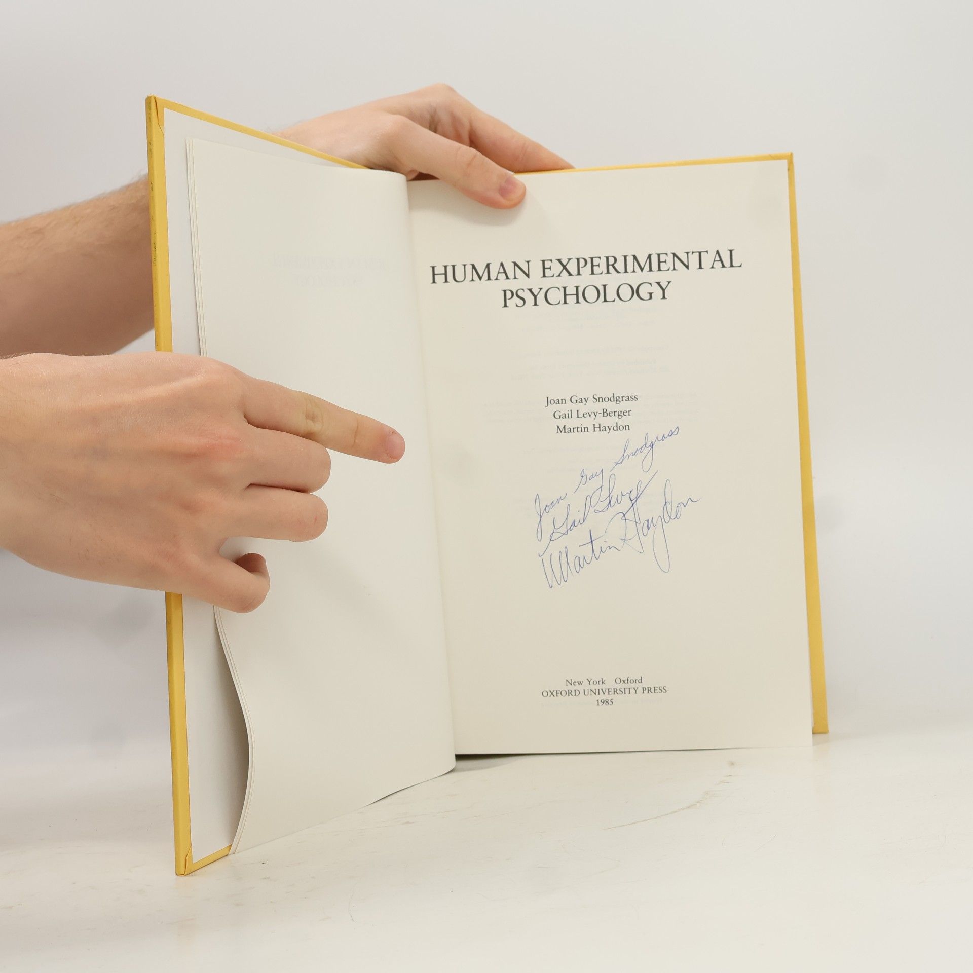 Joan Gay Snodgrass Human Experimental Psychology