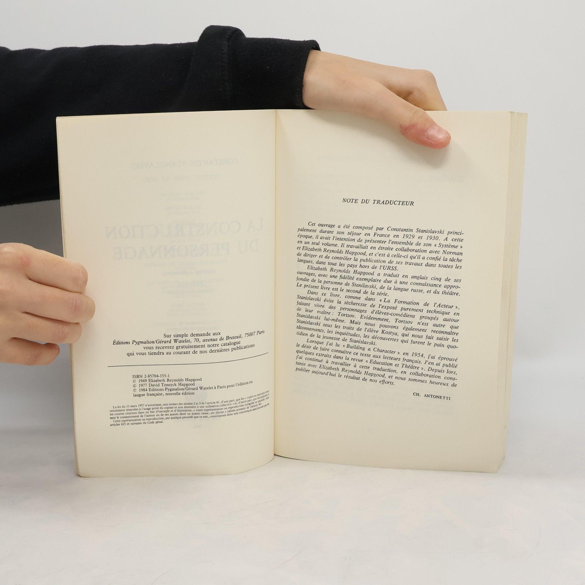 Konstantine Sergueevitch Stanislavski La construction du personnage