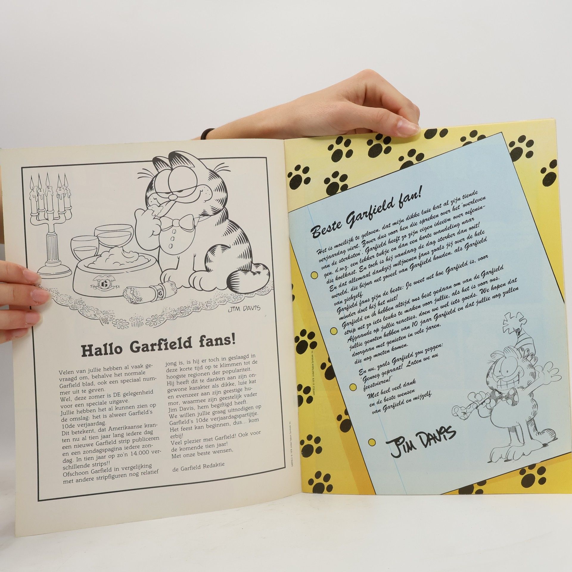 Jim Davis Garfield is jarig