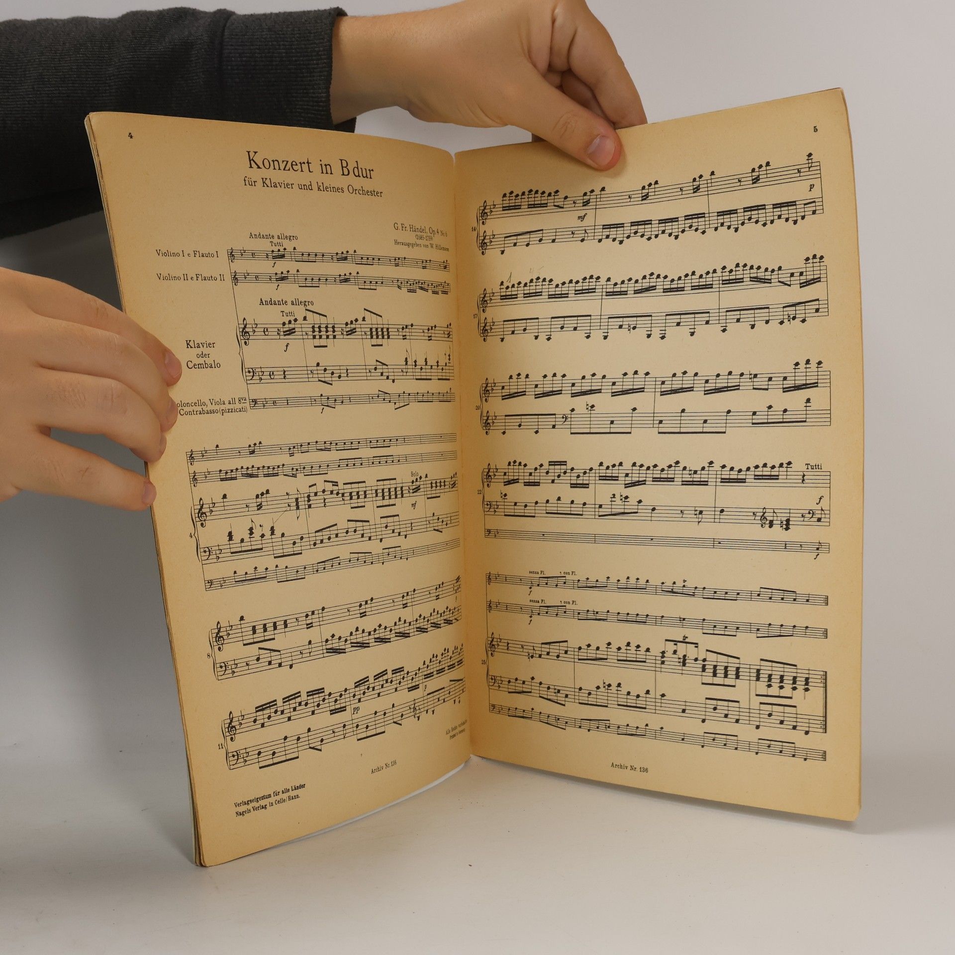 Georg Friedrich Händel Konzert, B-dur