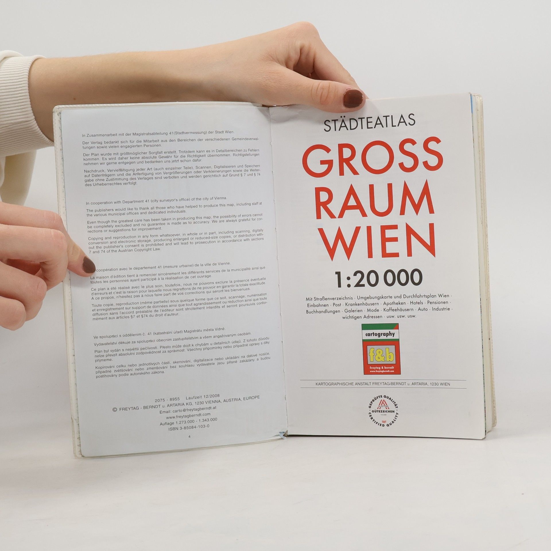 Autores varios Städteatlas Grossraum Wien 2007 1:20 000