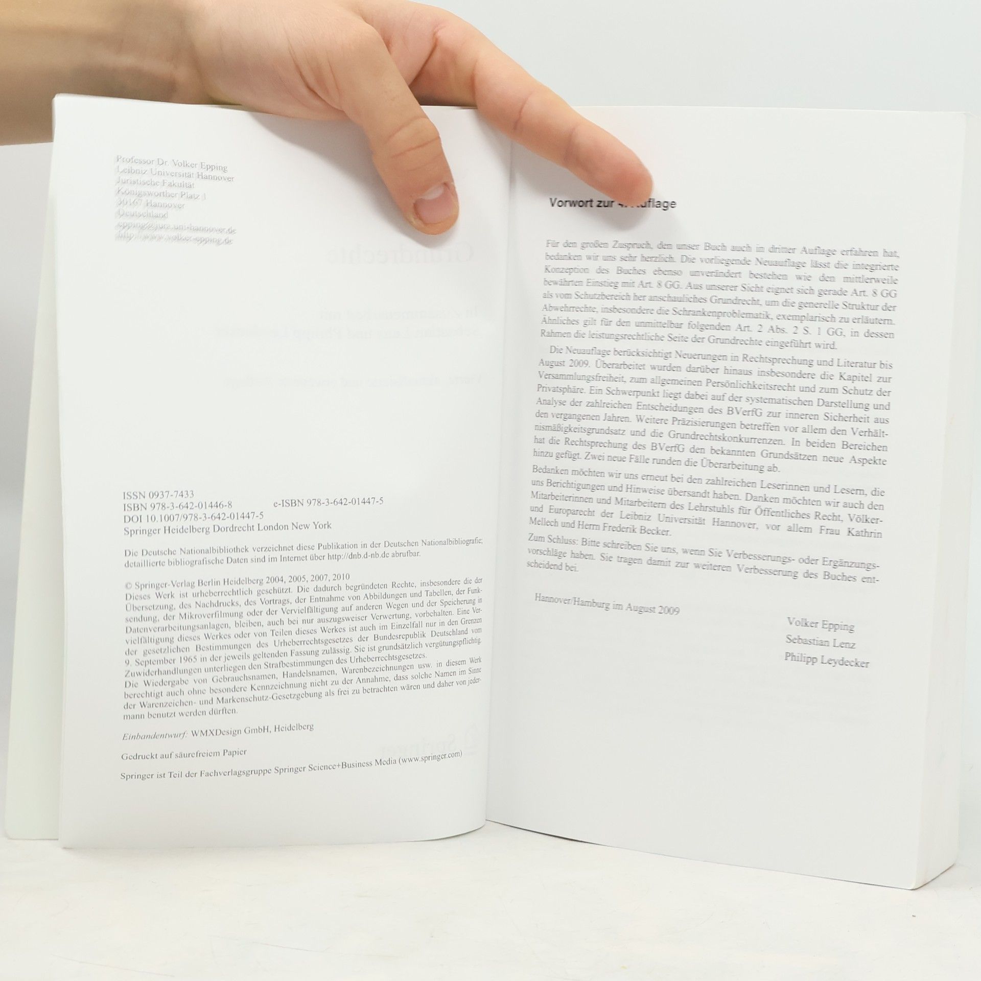Volker Epping Grundrechte - 4. Auflage