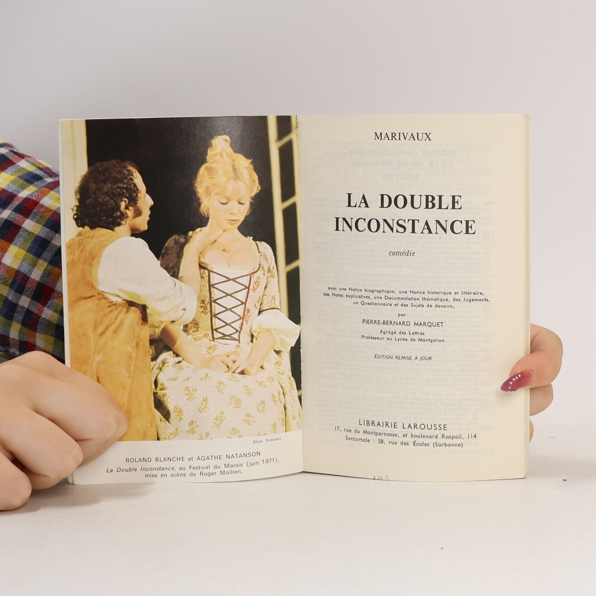 Pierre de Marivaux Nouveaux Classiques Larousse: La Double Inconstance