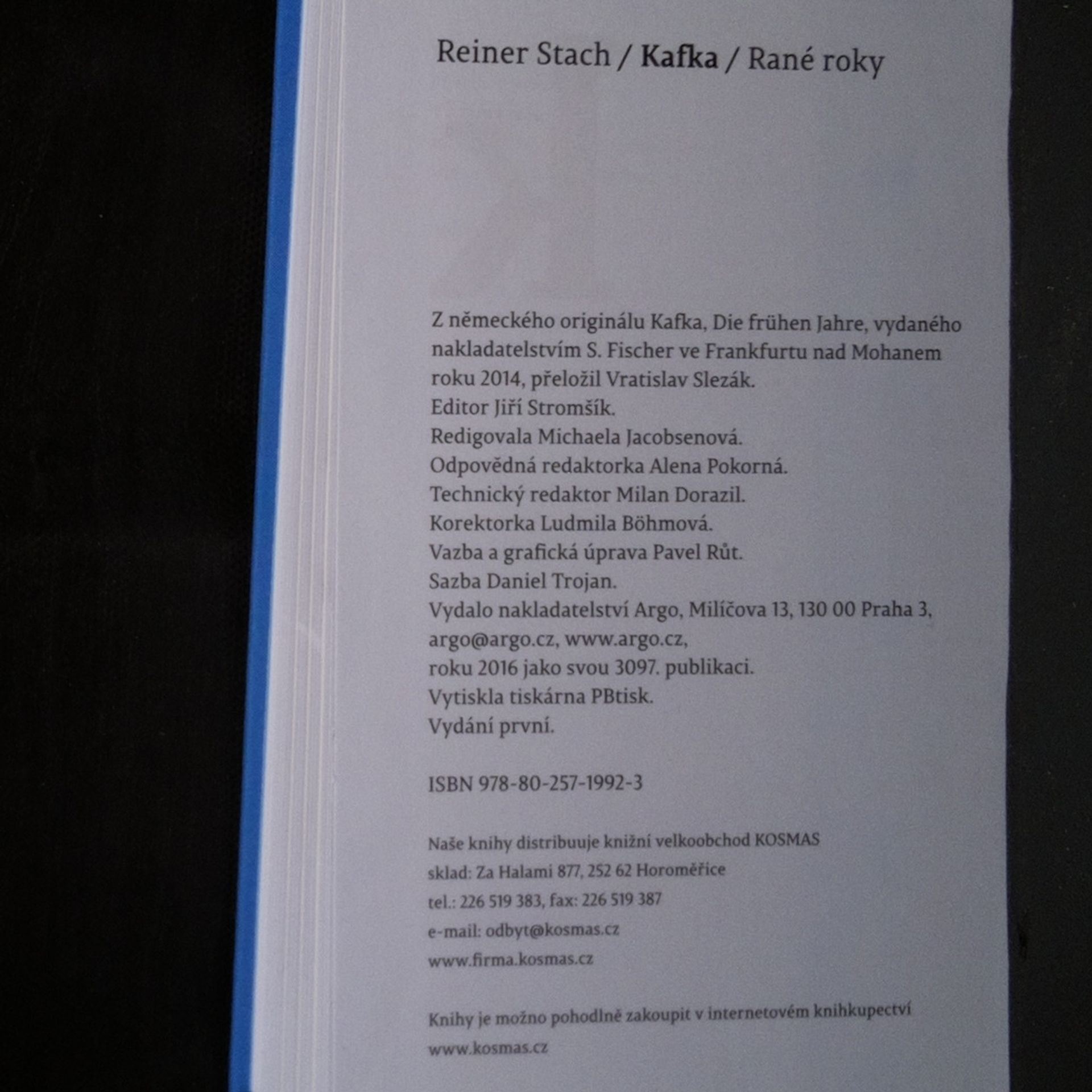 Reiner Stach Kafka. Rané roky