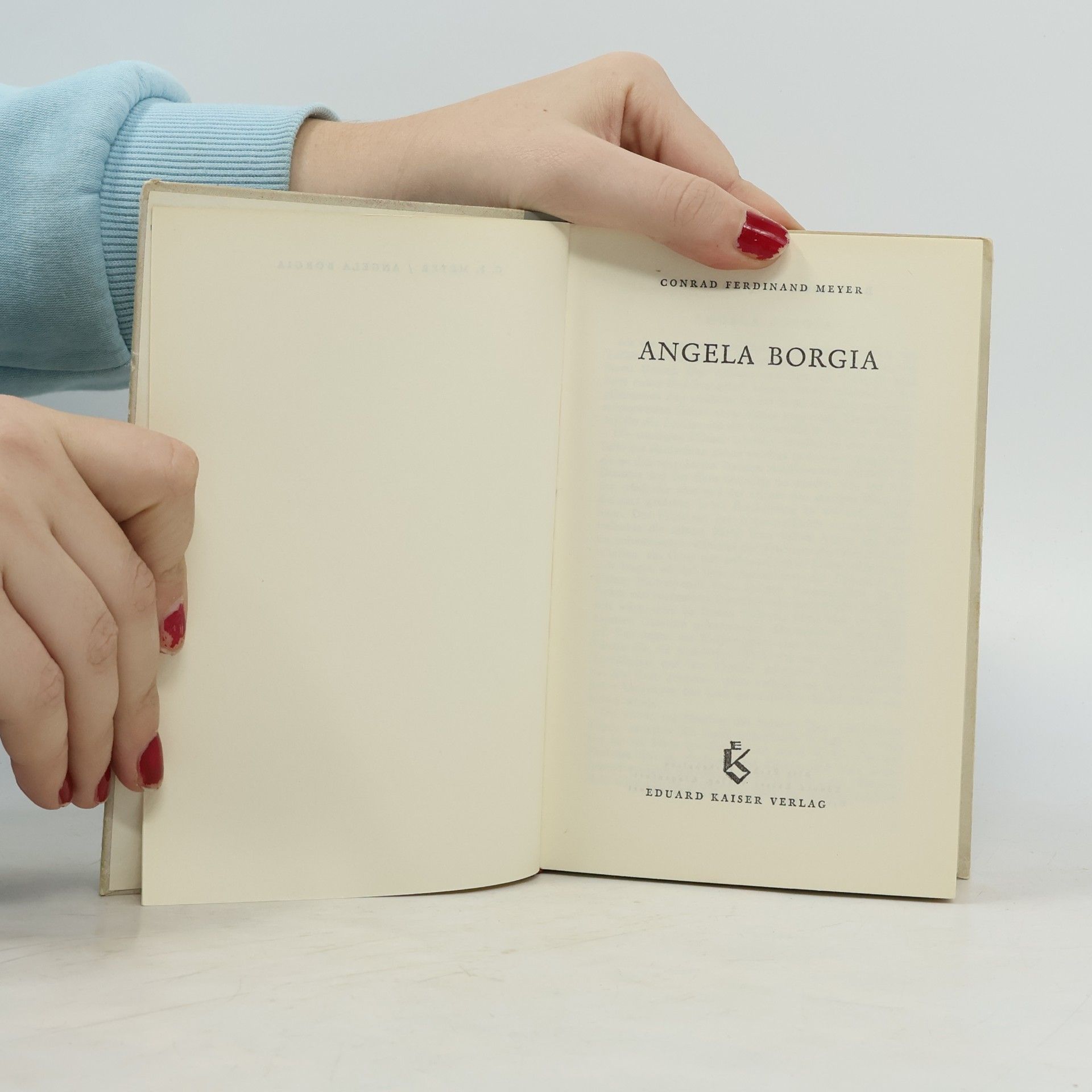 Conrad Ferdinand Meyer Angela Borgia