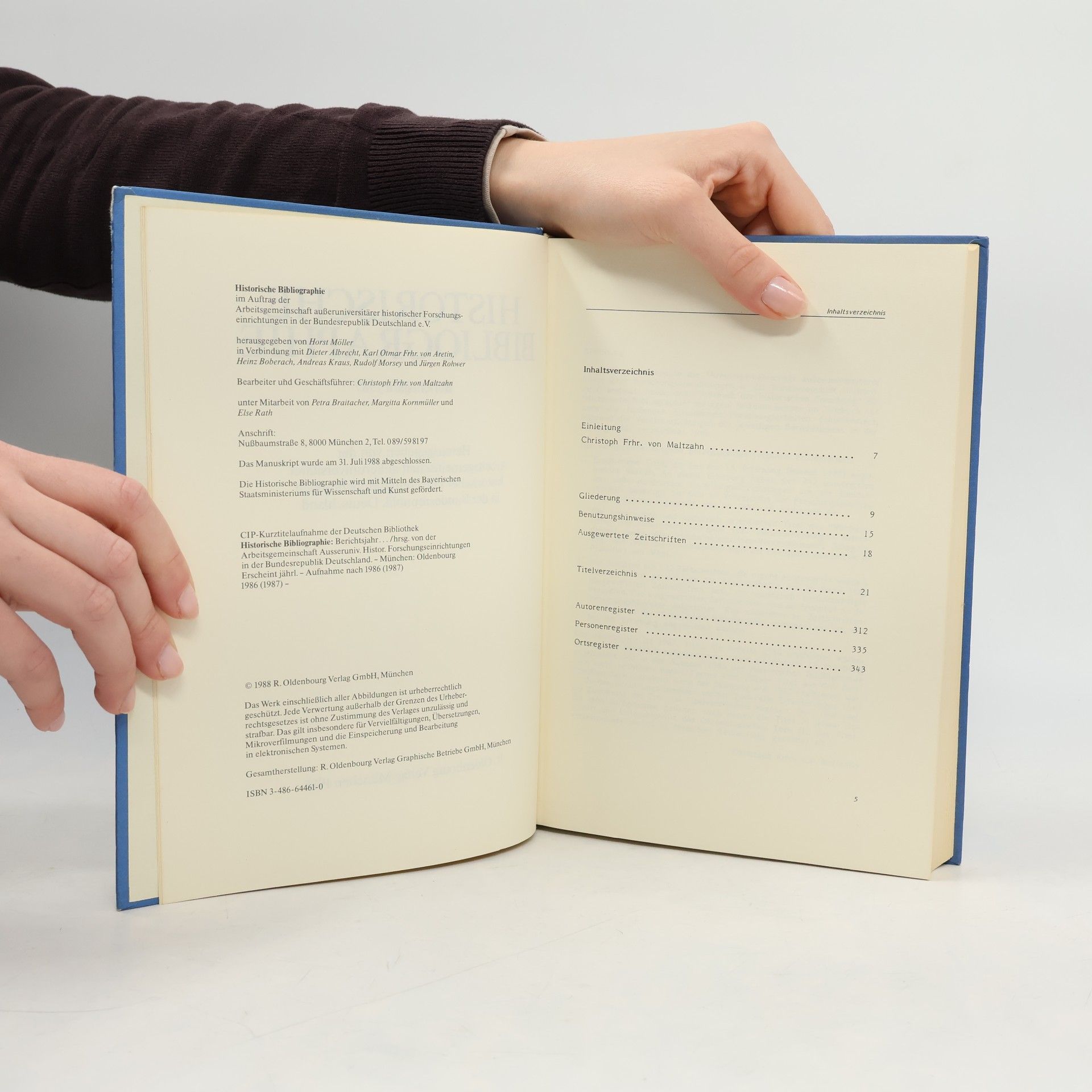 Horst Möller Historische Bibliographie 1987