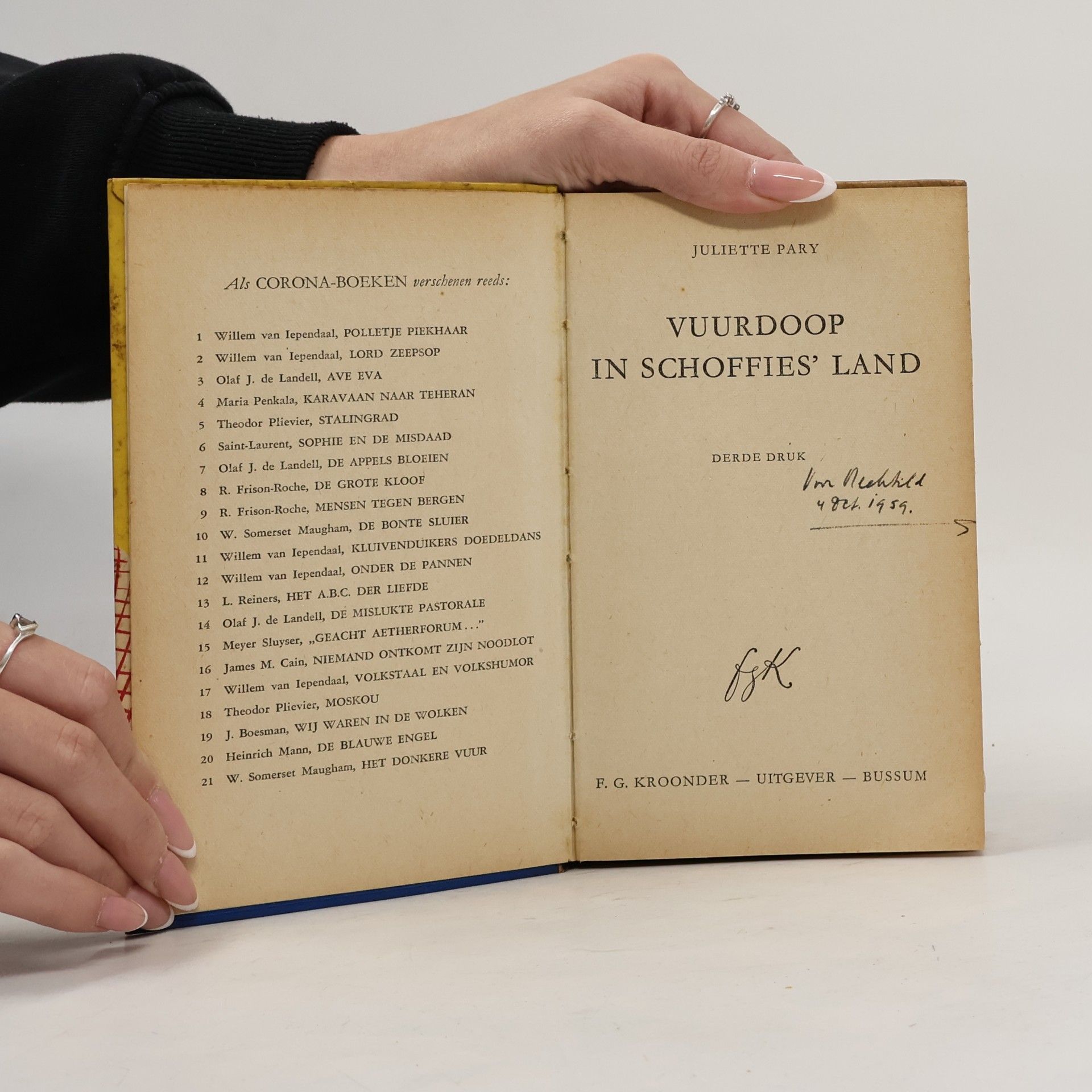 Juliette Pary Vuurdoop in schoffiesland
