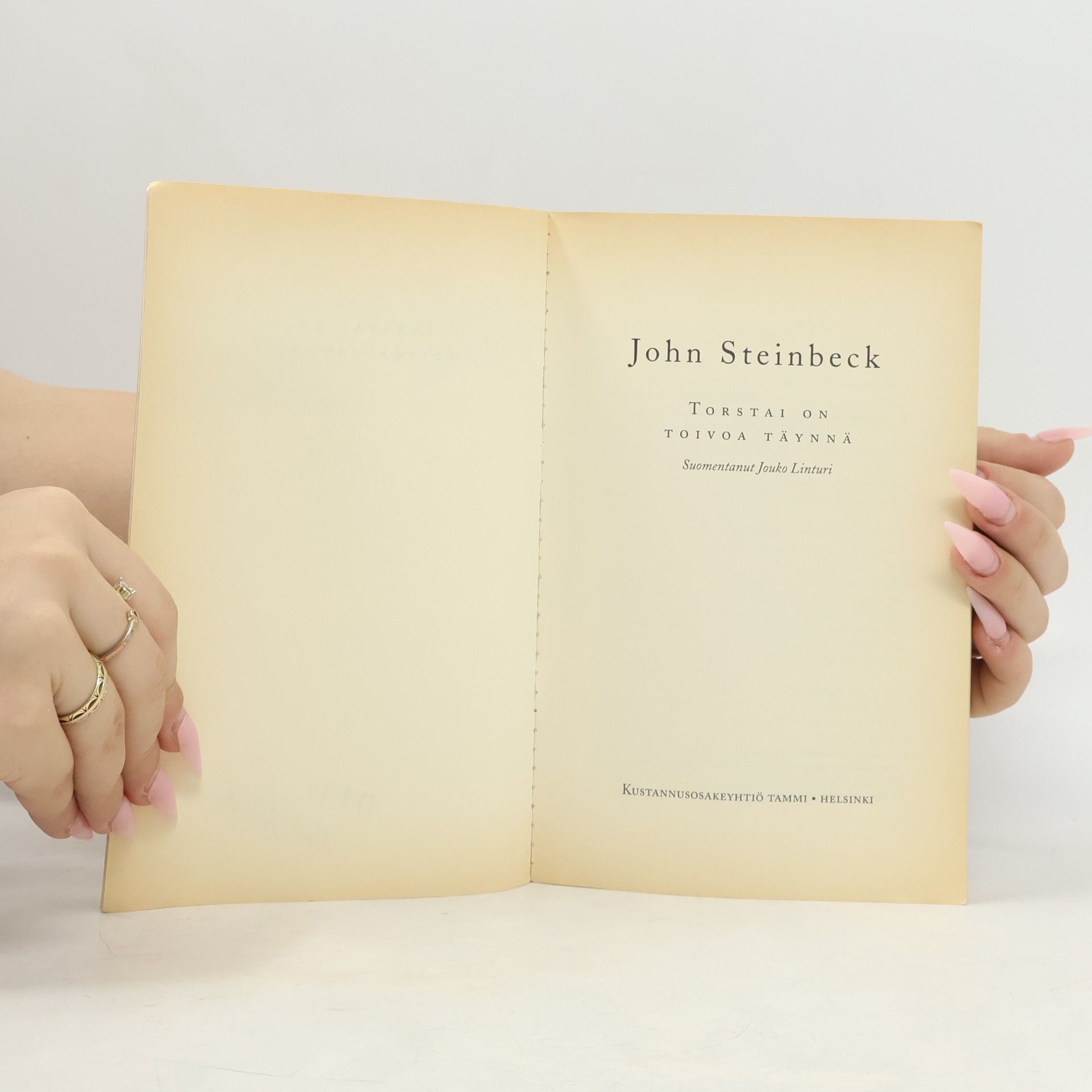 John Steinbeck Torstai on toivoa täynnä