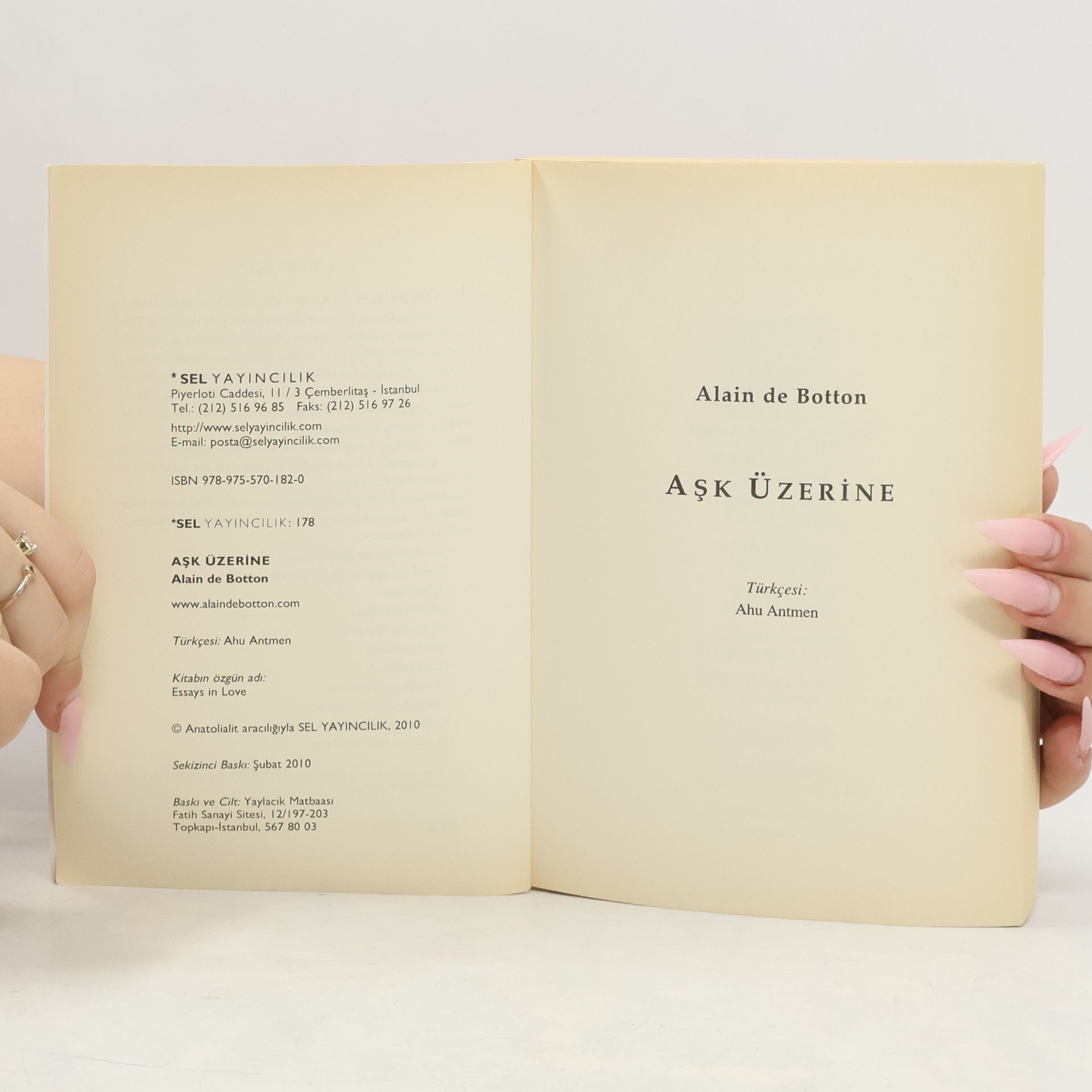 Alain de Botton Aşk Üzerine - 8. BASKI