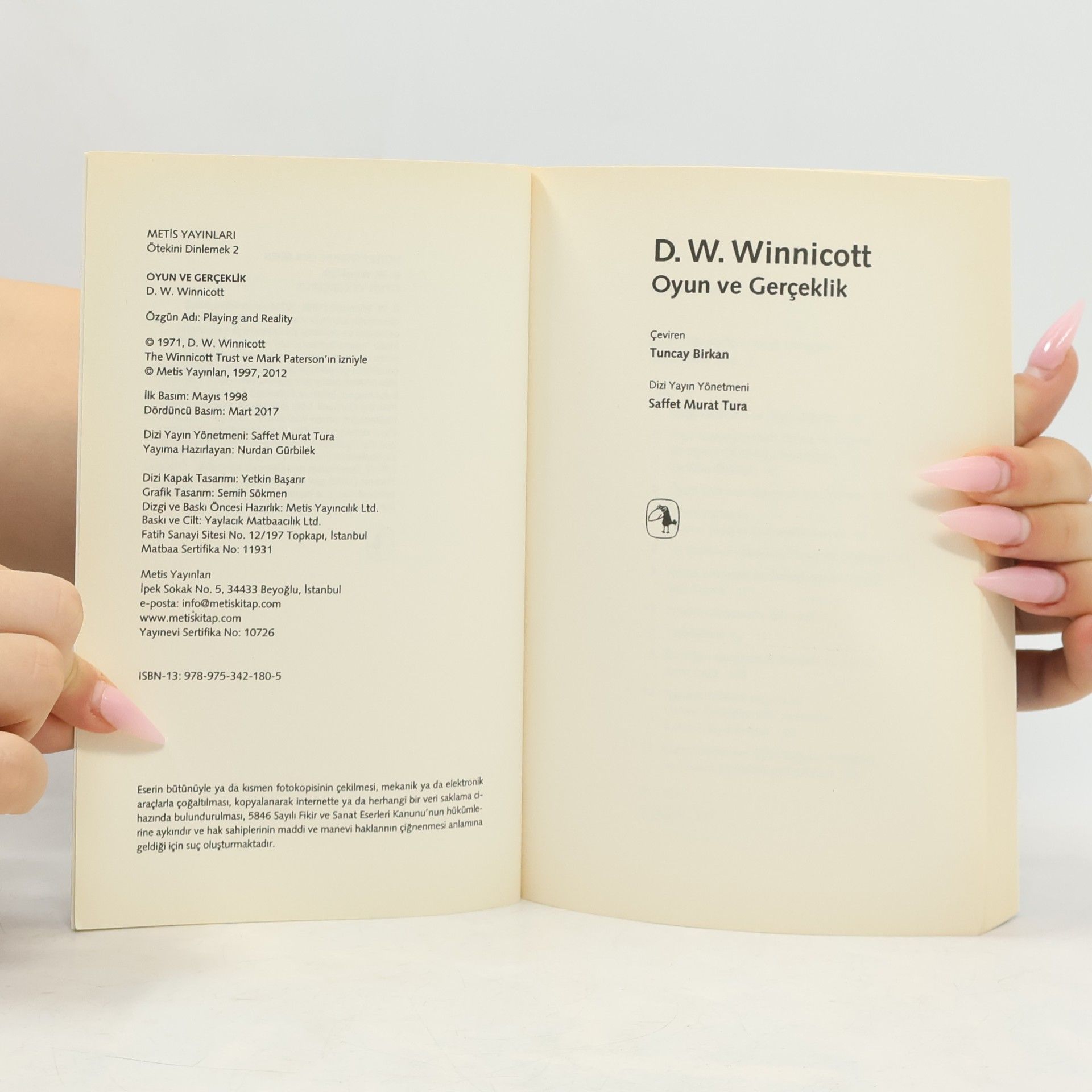 Donald Woods Winnicott Metis Ötekini Dinlemek - 2: Oyun ve Gerçeklik