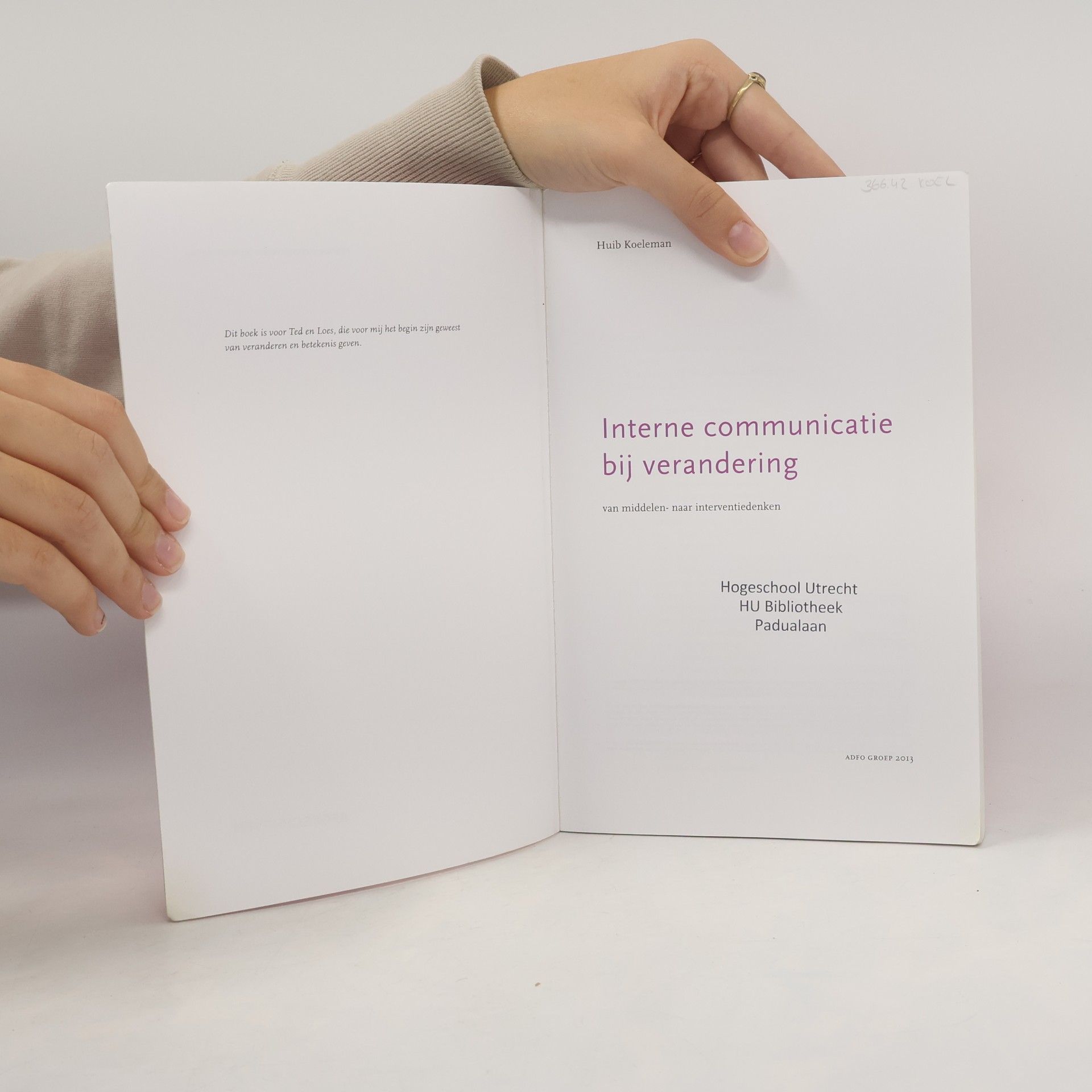 Huib T. Koeleman Interne communicatie bij verandering