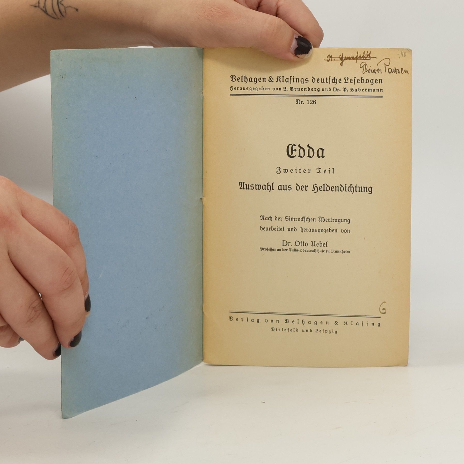Otto Uebel Edda. Zweiter Teil