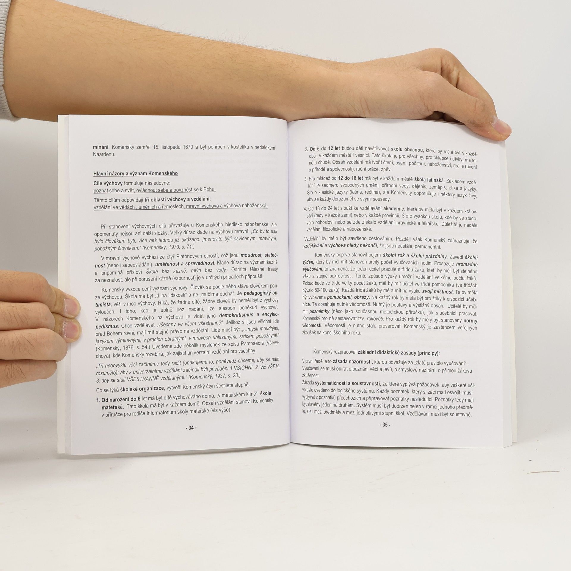 Bohumíra Šmahelová Nástin vývoje pedagogického myšlení